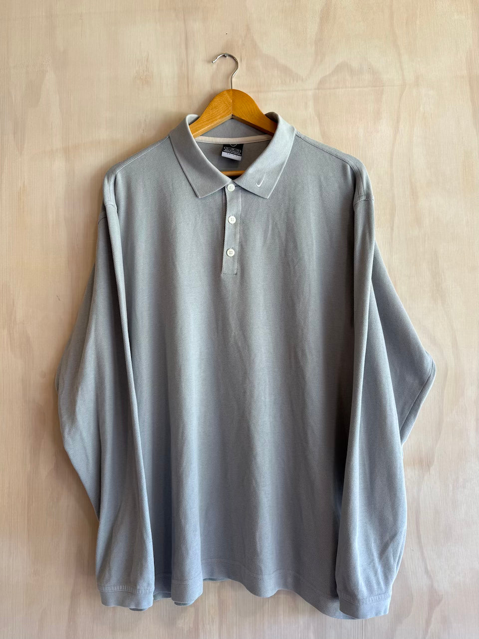 Y2K Collar Swoosh Nike Golf Polo Long Sleeve (XL)