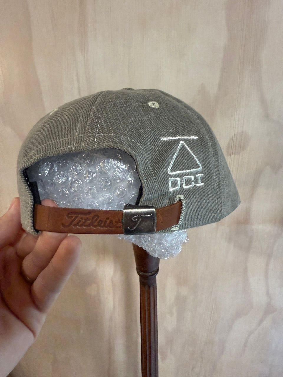 Vintage Titleist Dci Leather Strap Golf Hat