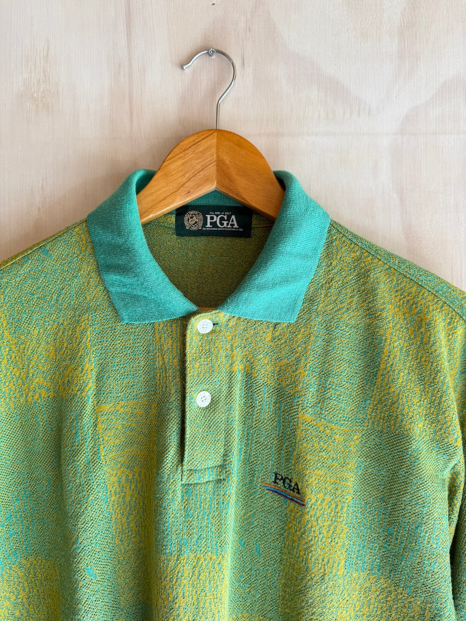 Vintage 70's Style PGA Championship Long Sleeve Golf Polo