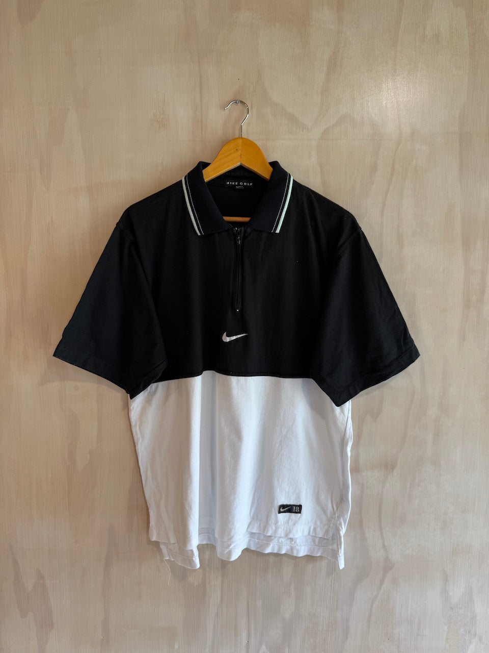 Vintage Center Swoosh 1/4 Zip Nike Golf Polo (M)