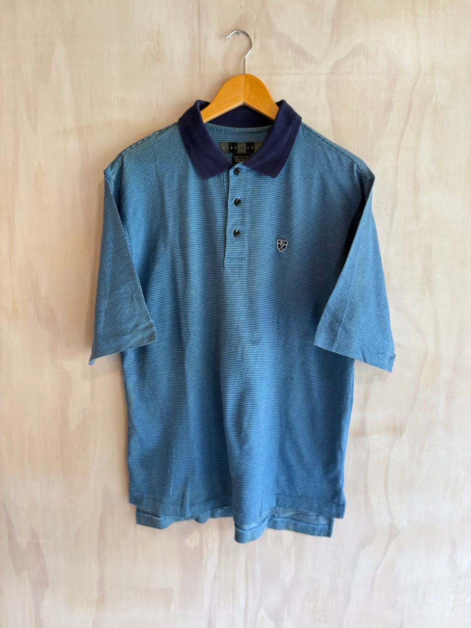 Y2K Nike shield Golf Polo, Light stains (M)