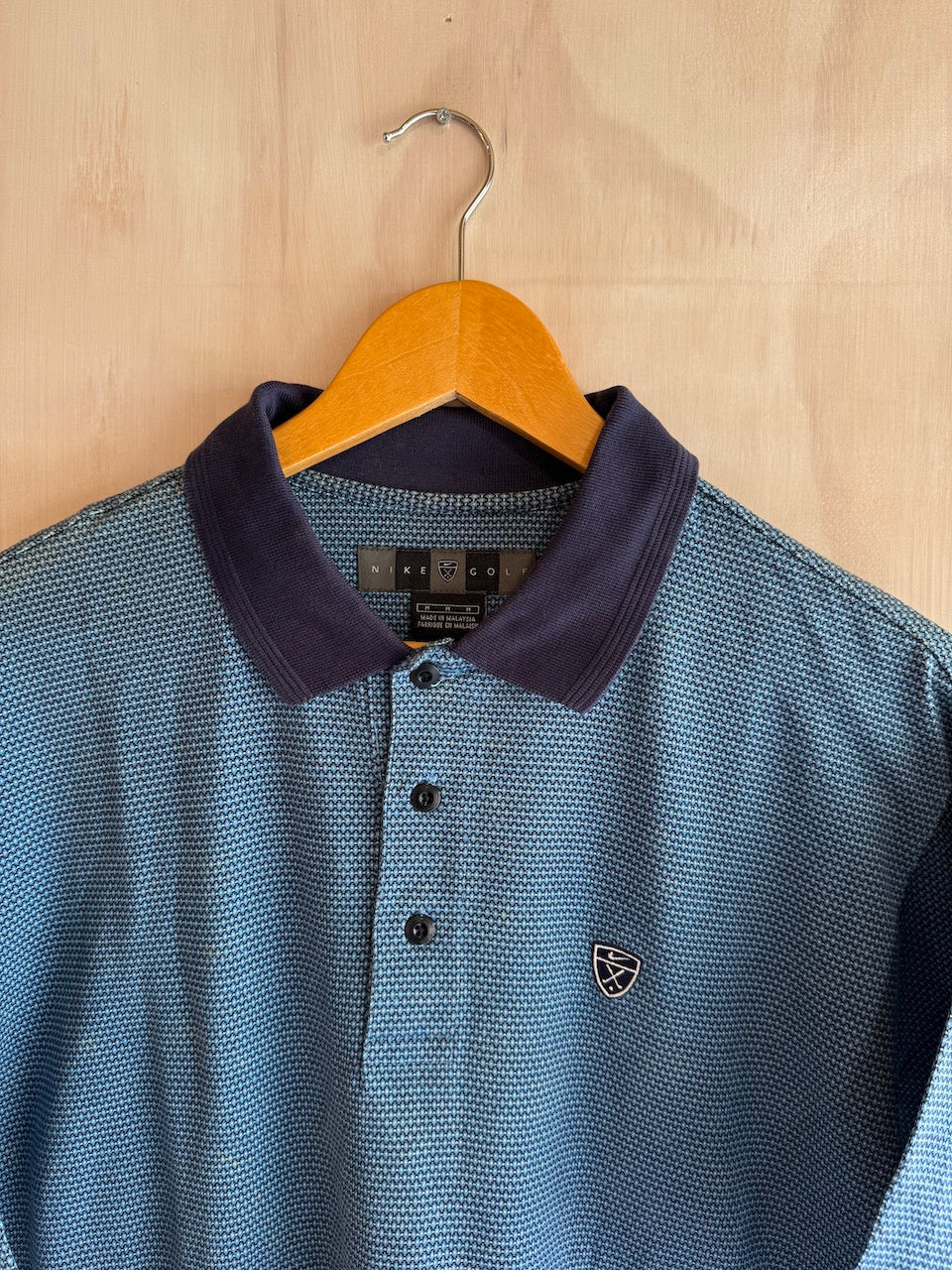 Y2K Nike shield Golf Polo, Light stains (M)