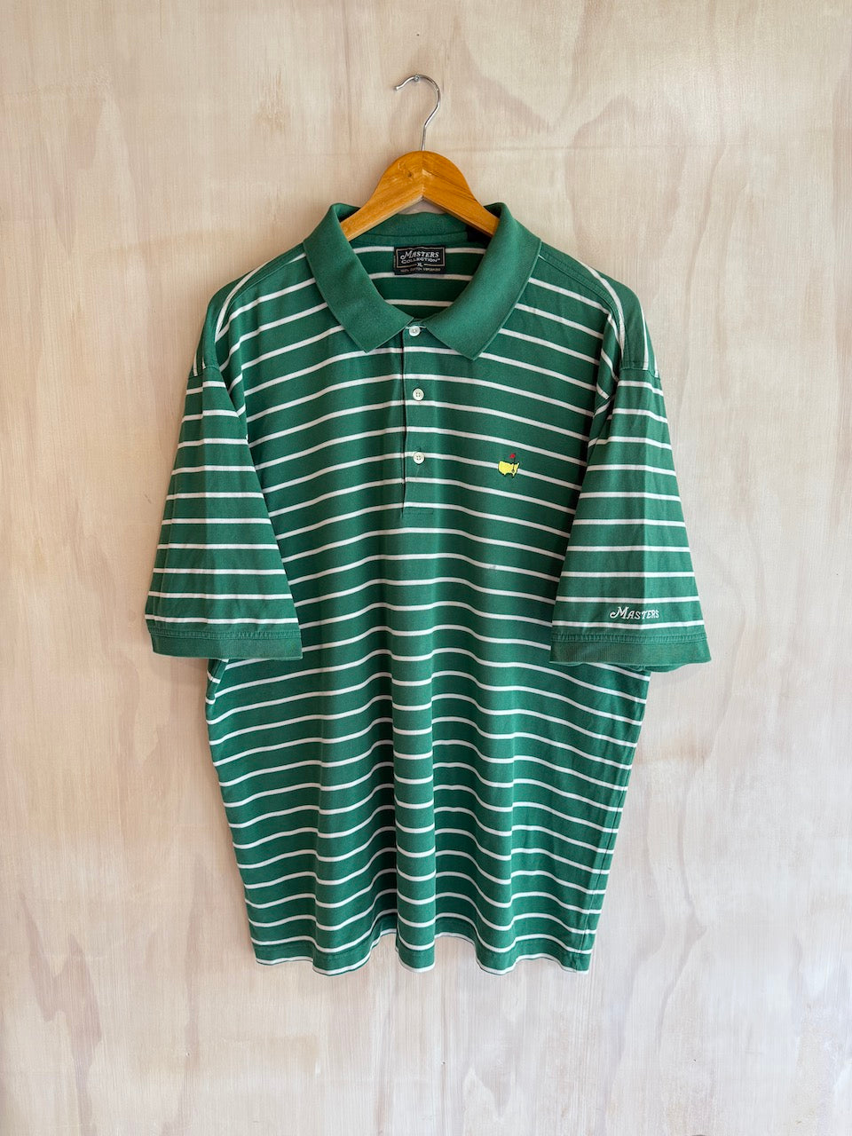 Vintage Green Masters Striped Golf Polo (XL+)