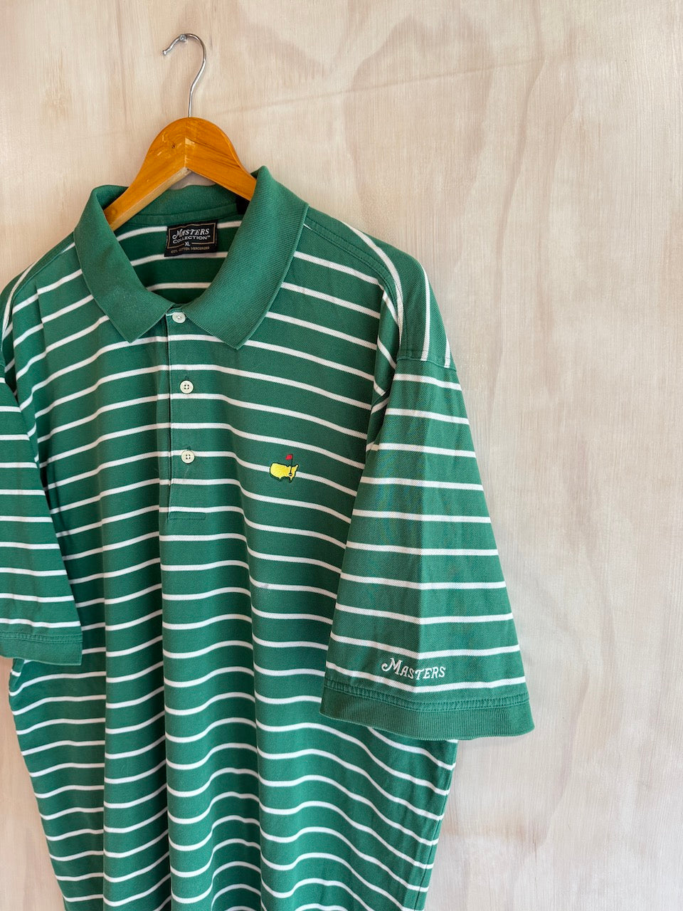 Vintage Green Masters Striped Golf Polo (XL+)