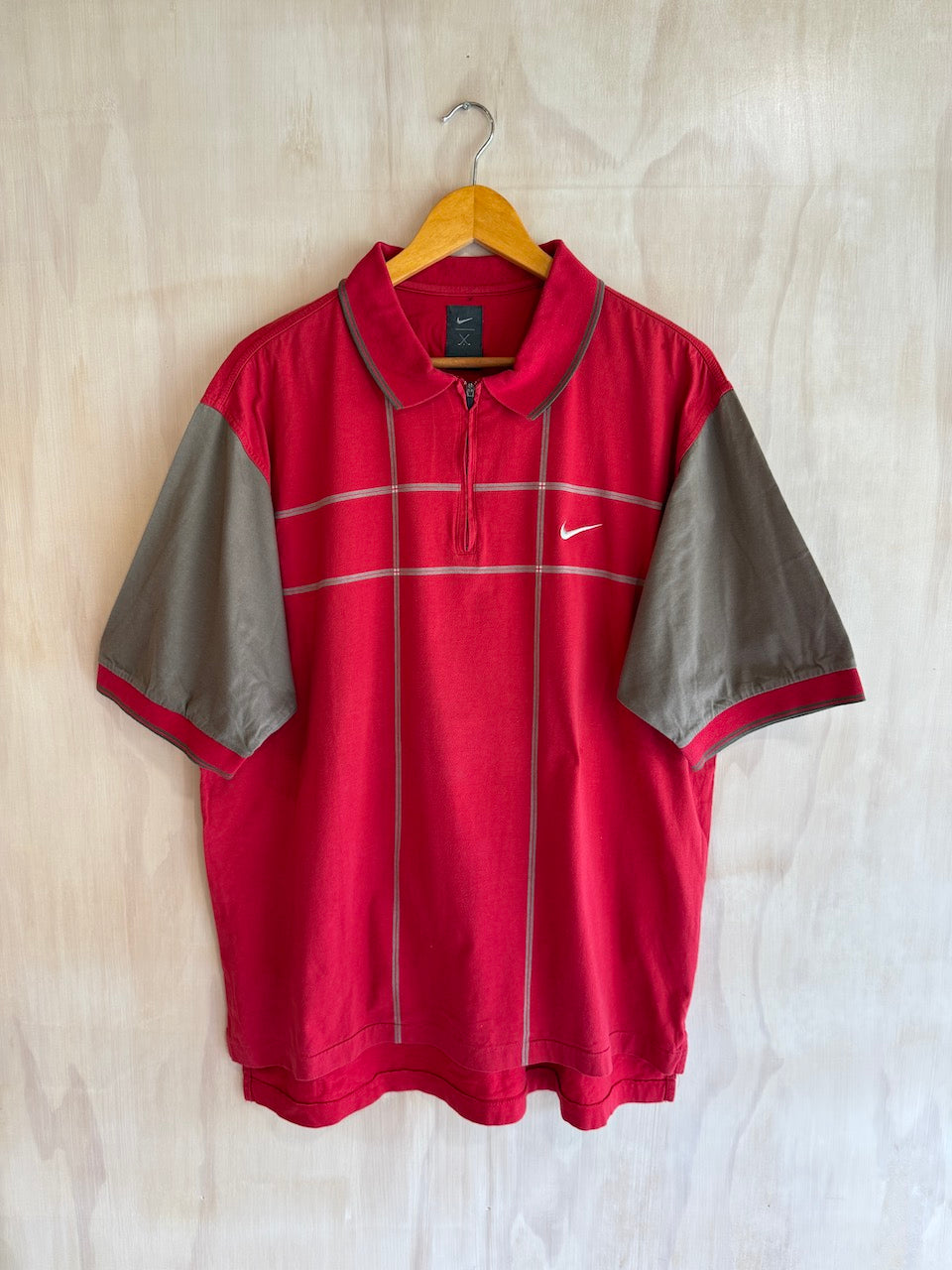 Vintage Tiger Woods Nike 1/4 Zip Golf Polo (XL)