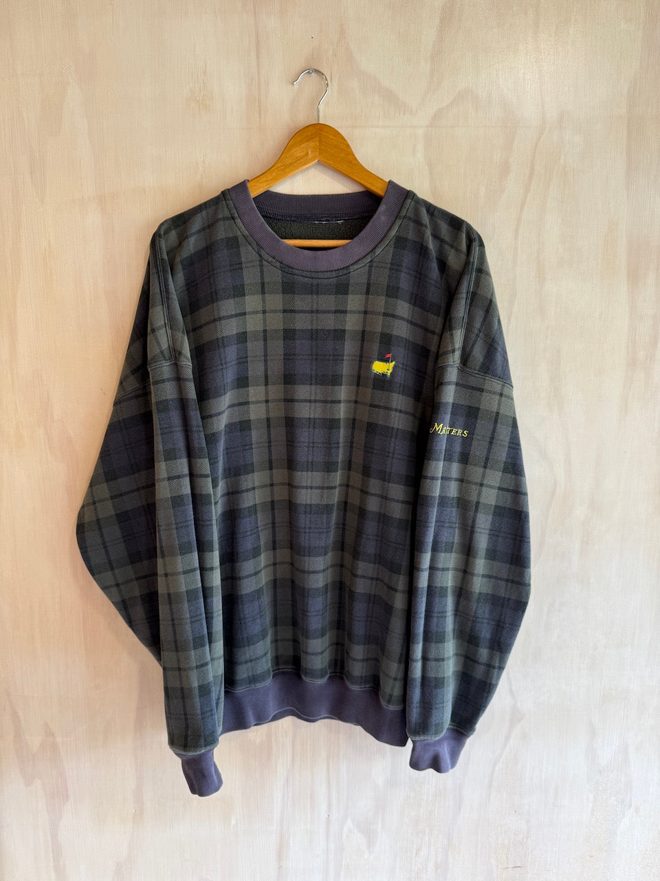 Vintage Plaid Green Masters Golf Crewneck (XL)