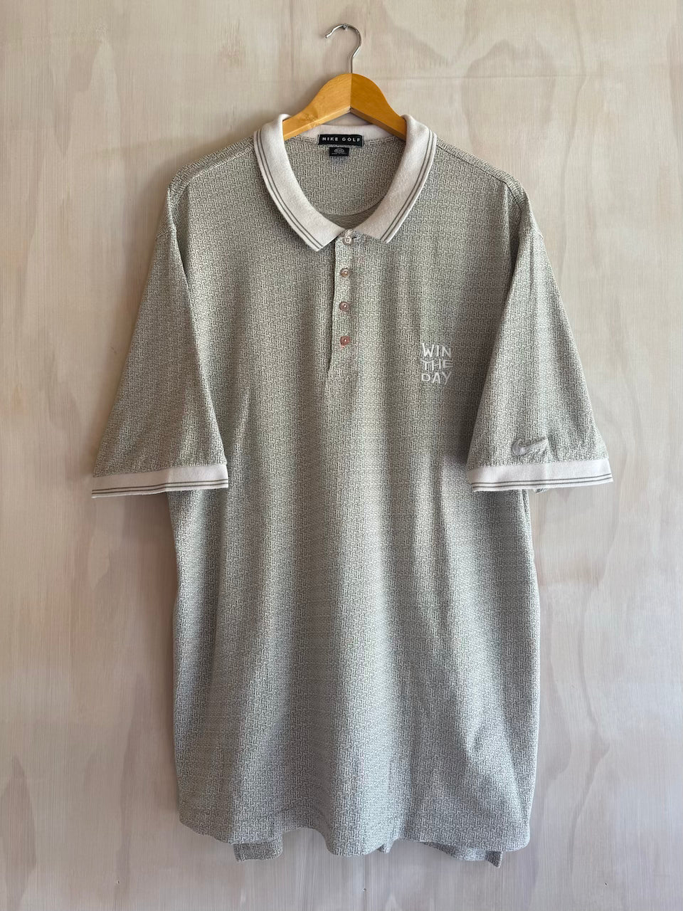 Vintage Nike WIN THE DAY Embroidered Golf Polo (XL)