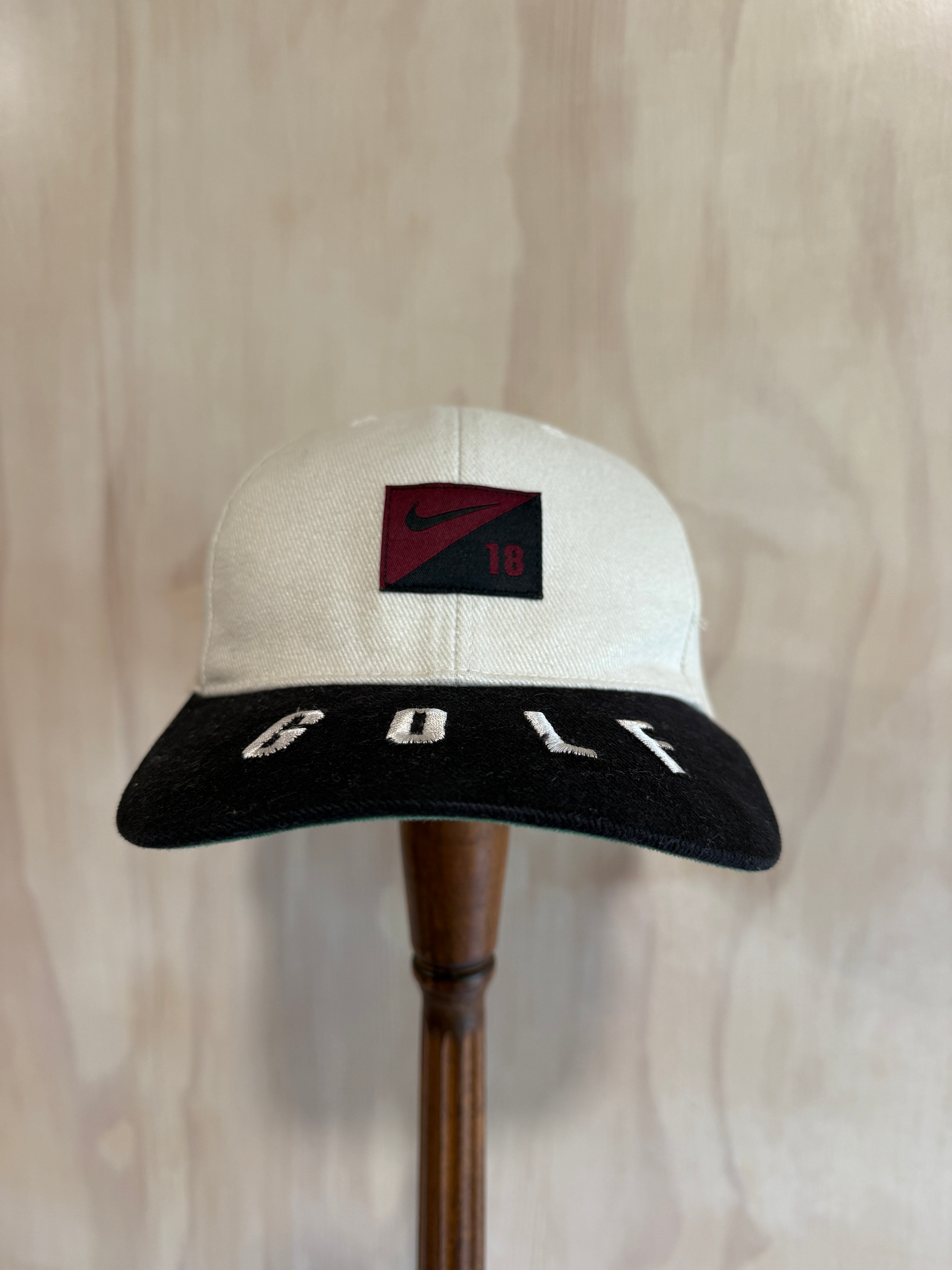 Vintage Nike Golf Swoosh 18 Leather Strap hat