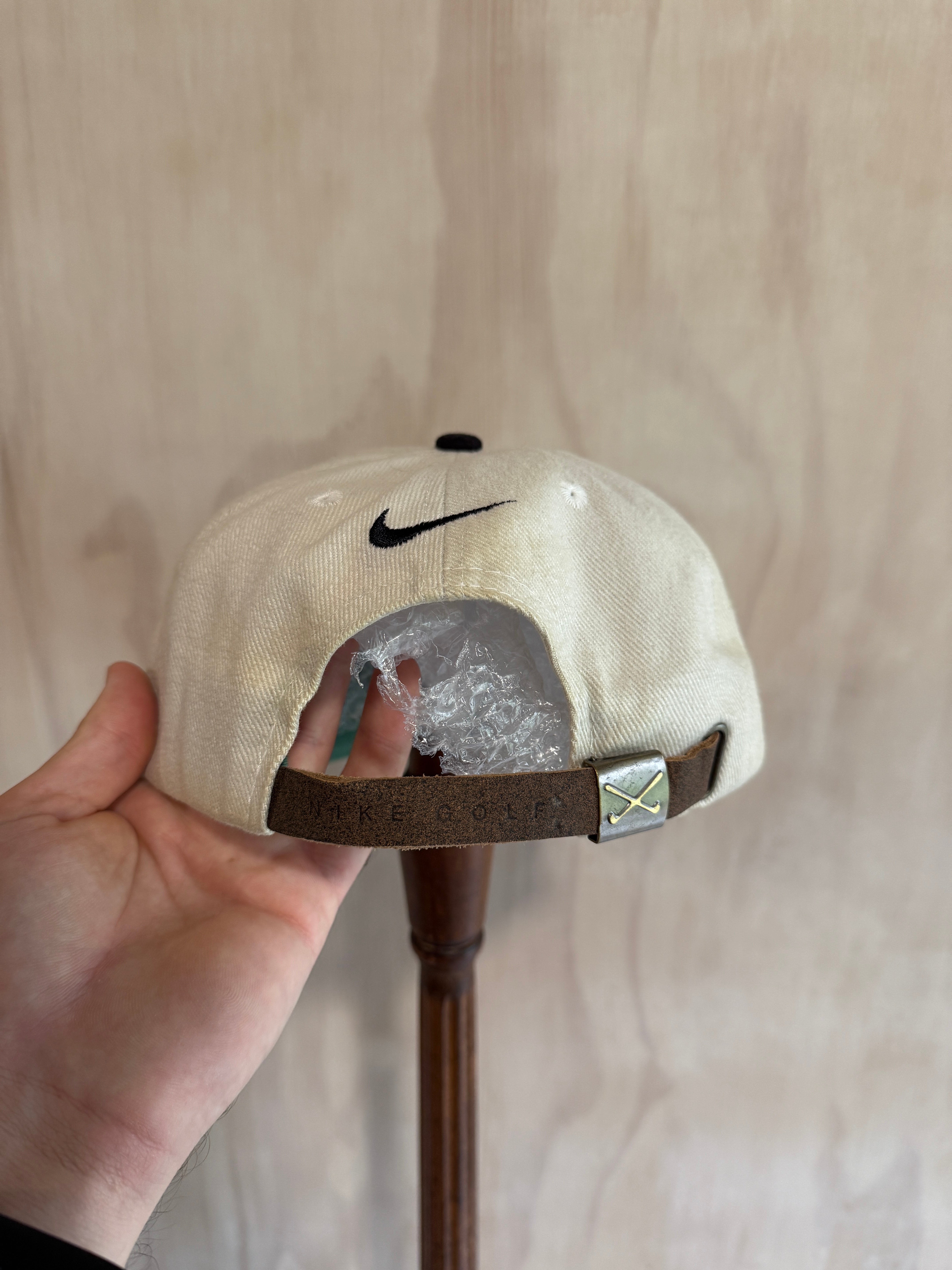 Vintage Nike Golf Swoosh 18 Leather Strap hat