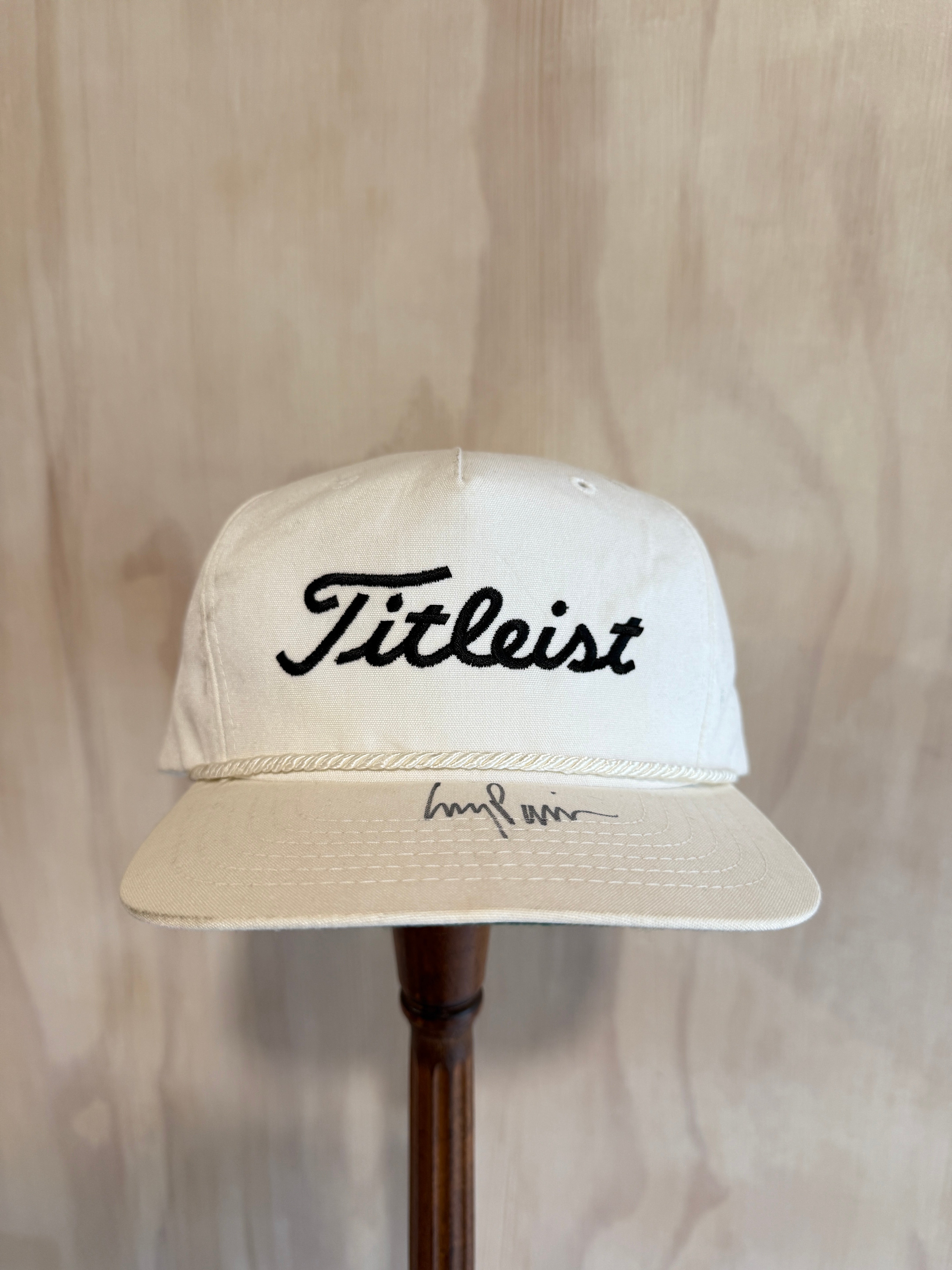 Vintage Titleist Hat Signed by Corey Pavin Rope Hat by Texace