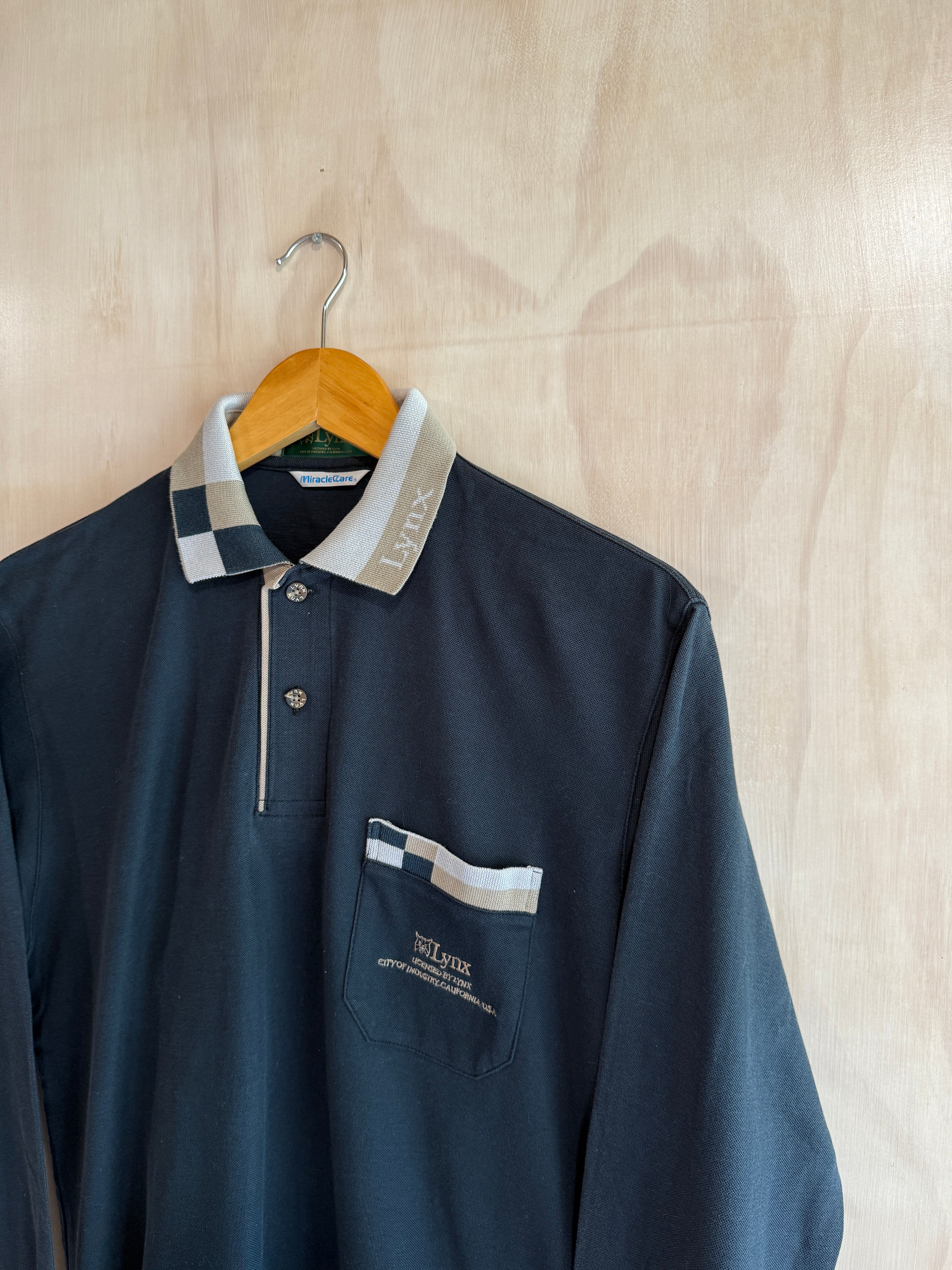 Vintage Lynx Long Sleeve Golf Polo (S)