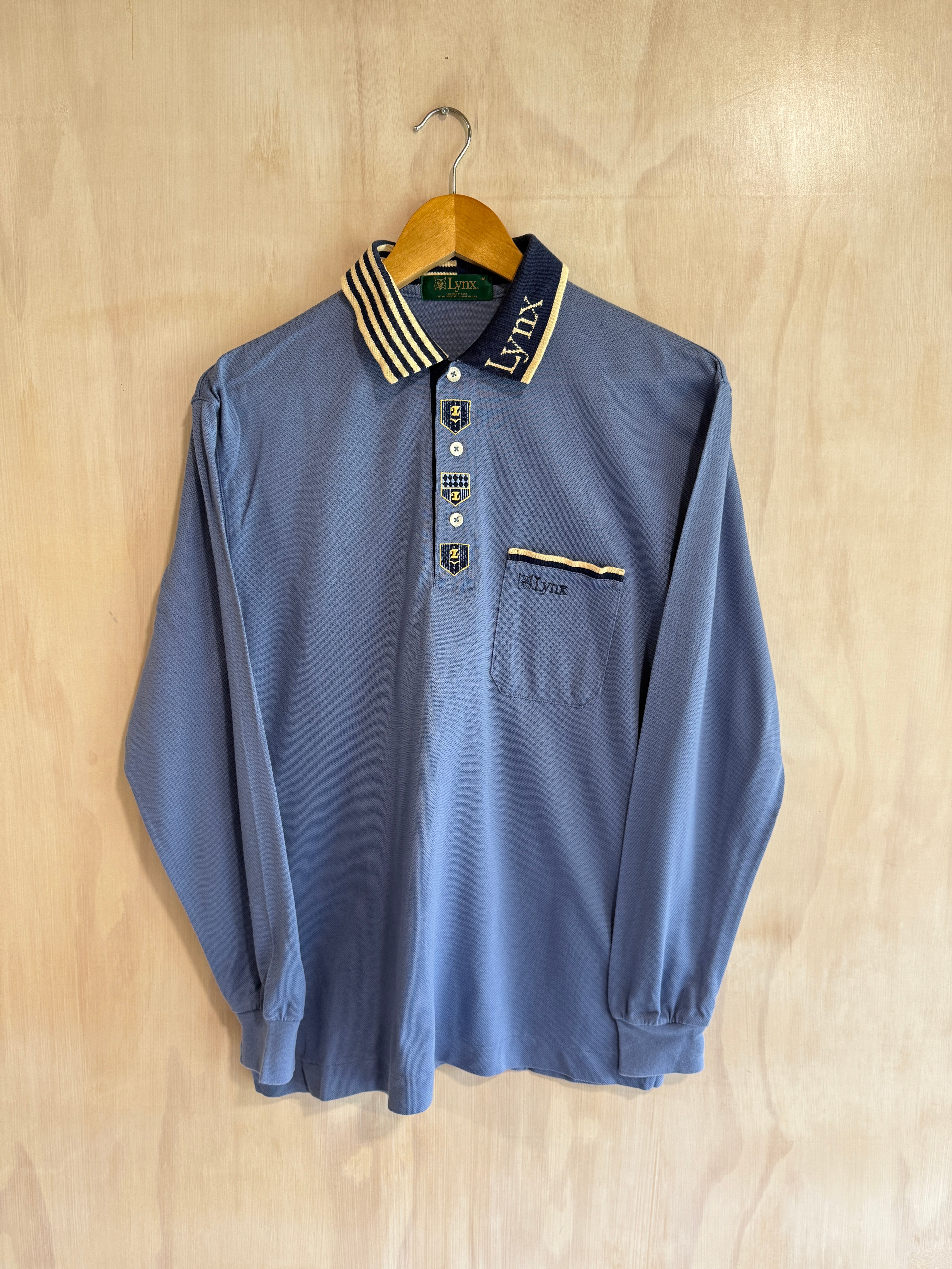 Vintage Lynx Long Sleeve Golf Polo (S)