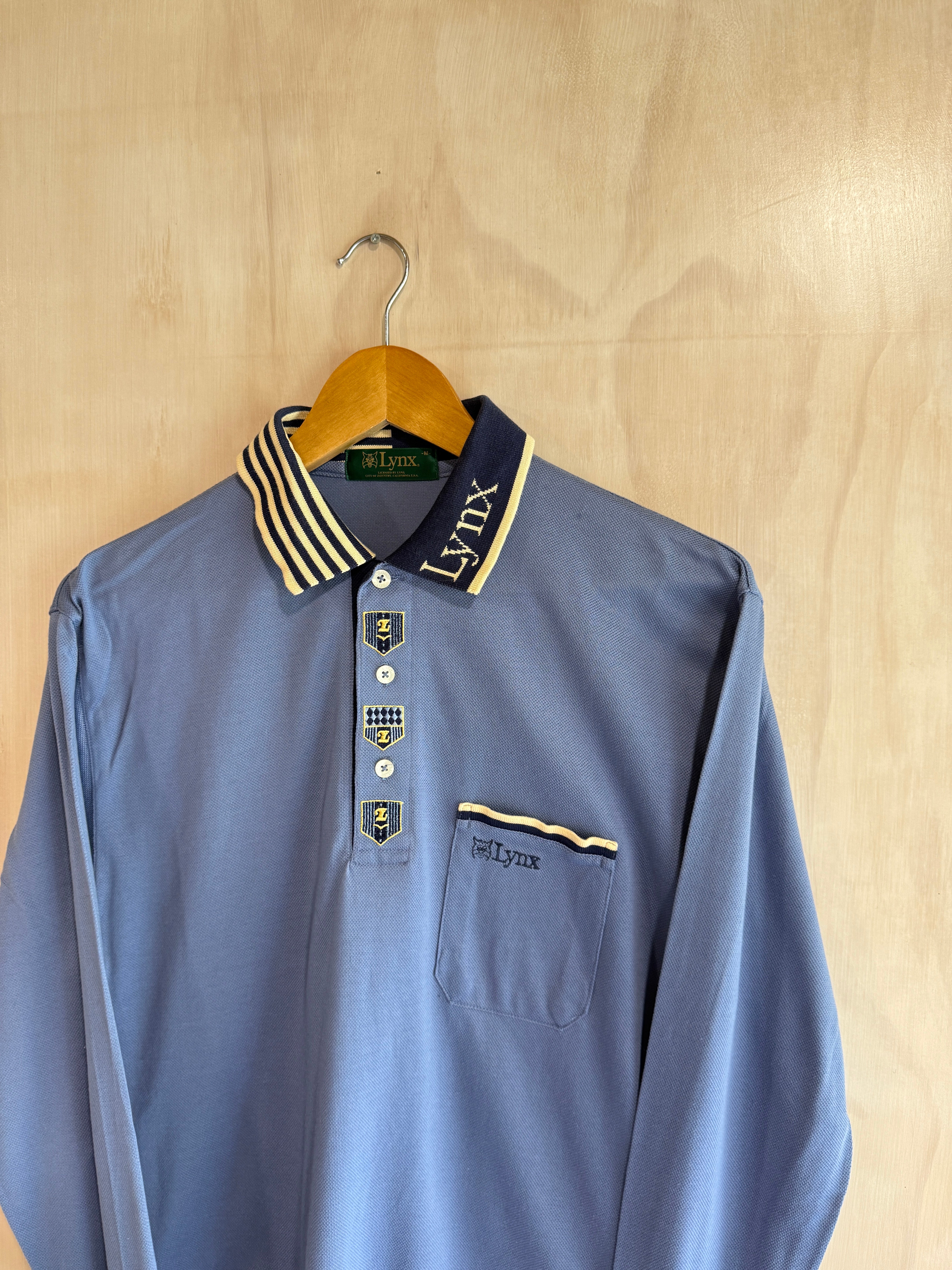 Vintage Lynx Long Sleeve Golf Polo (S)