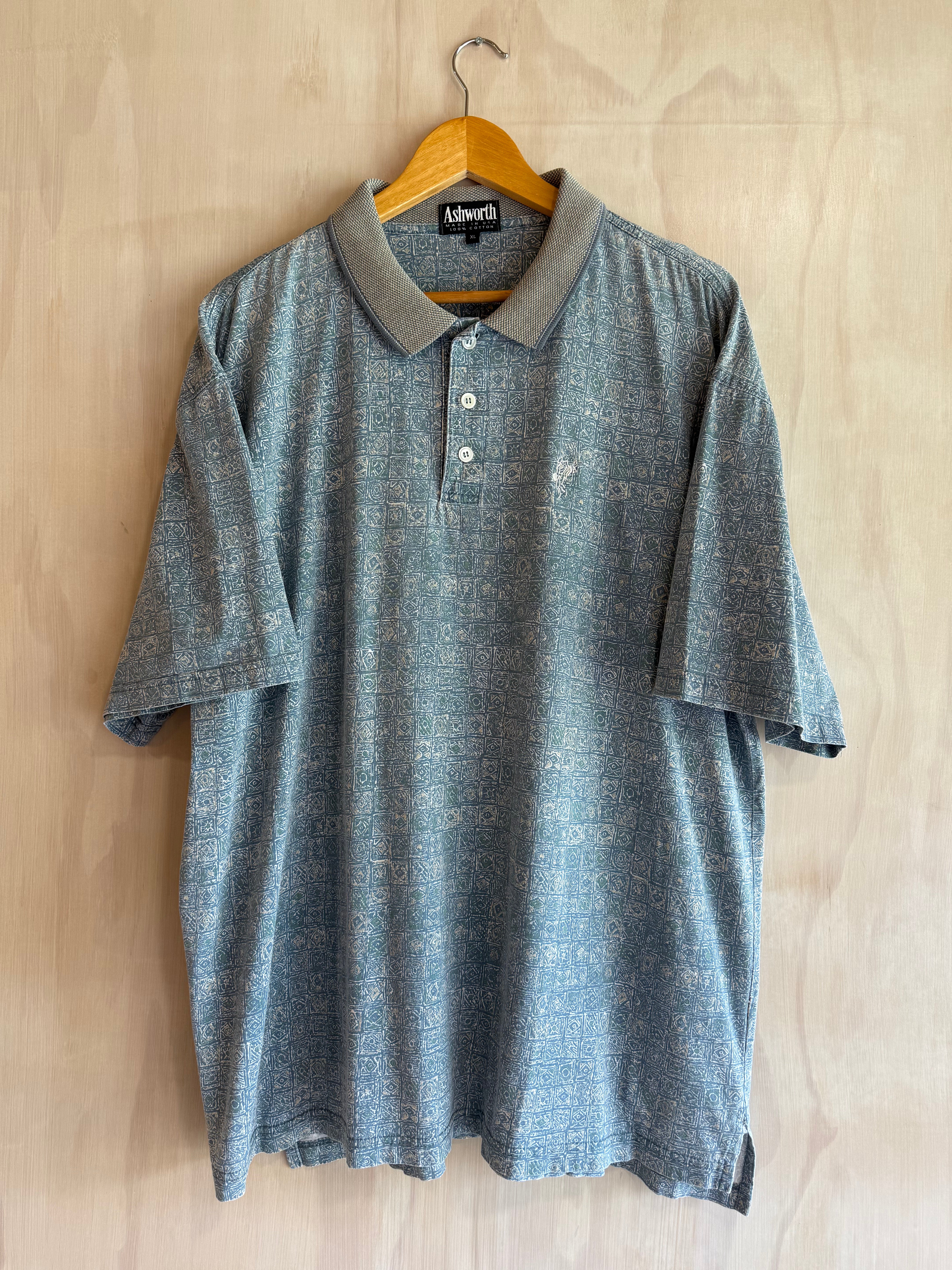 Vintage Abstract Ashworth Golf Polo (XXL)