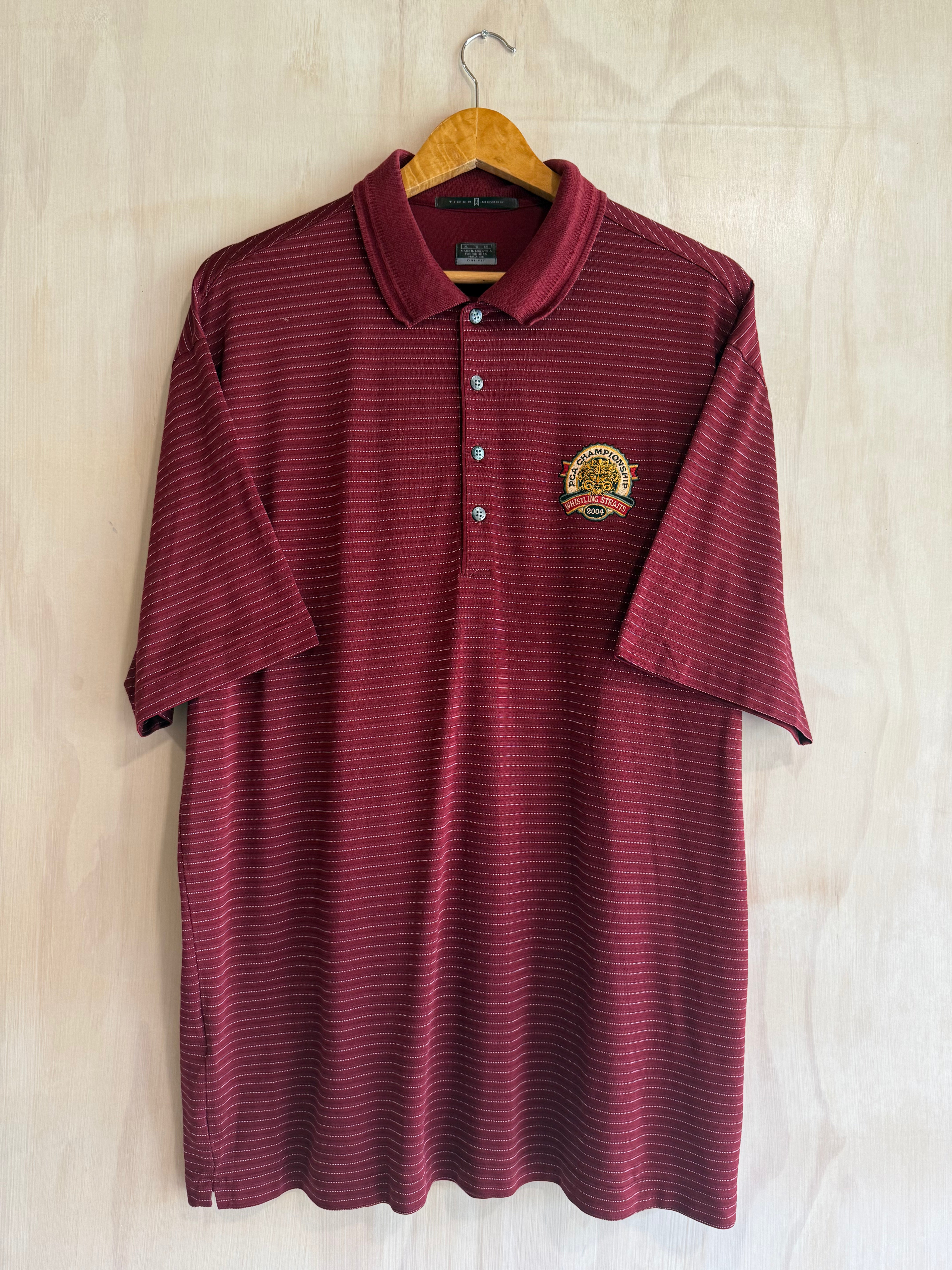 Vintage Nike Tiger Woods Whistling Straits 2004 PGA Championship Golf Polo (XL)