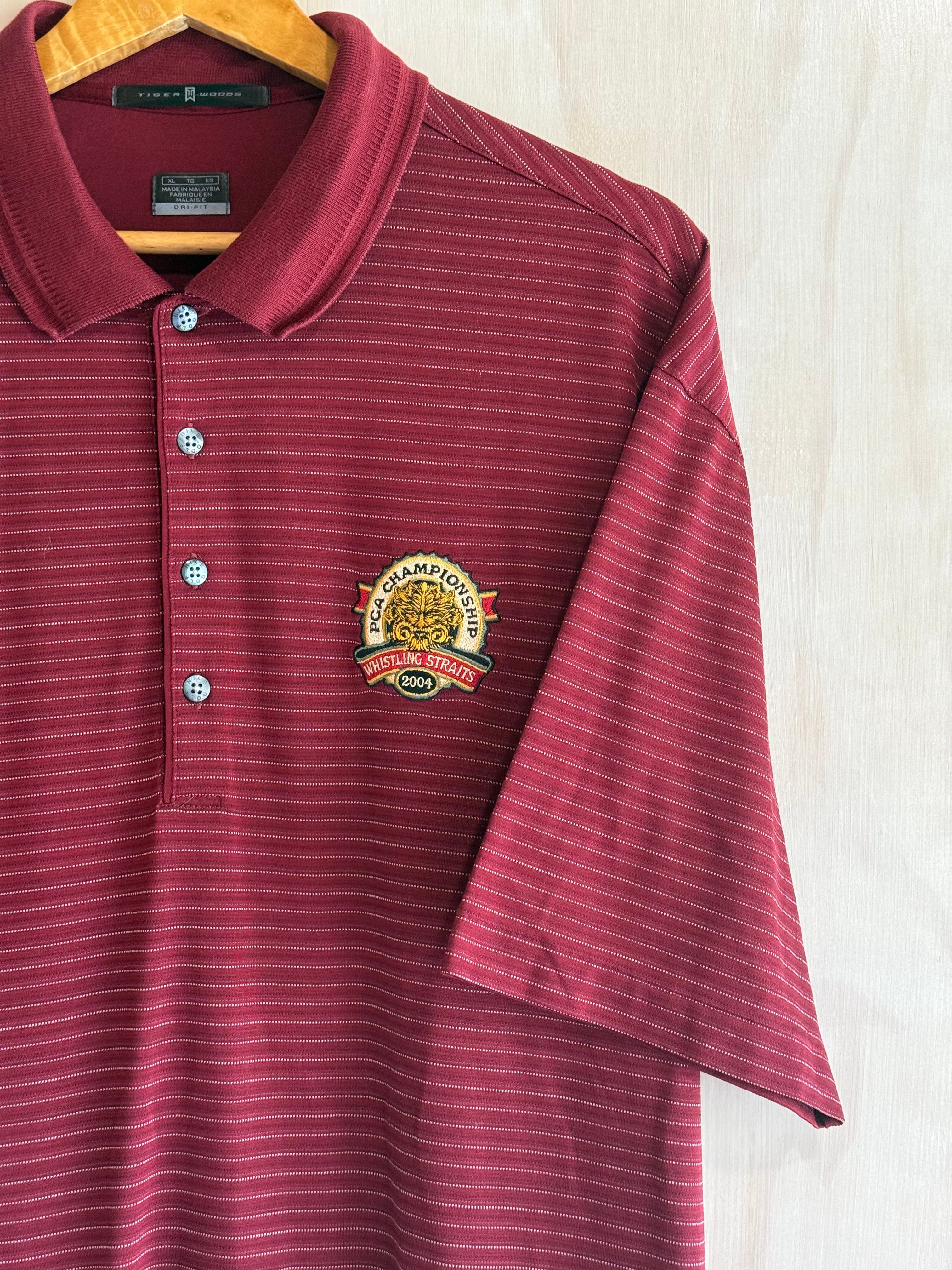 Vintage Nike Tiger Woods Whistling Straits 2004 PGA Championship Golf Polo (XL)