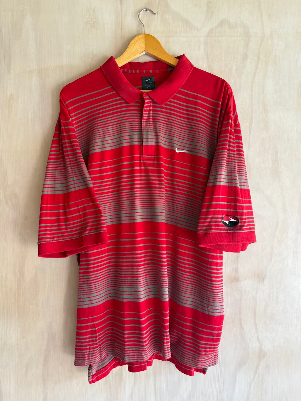 Vintage Nike Tiger Woods Sunday Red 1/4 Zip Golf Polo (XL)