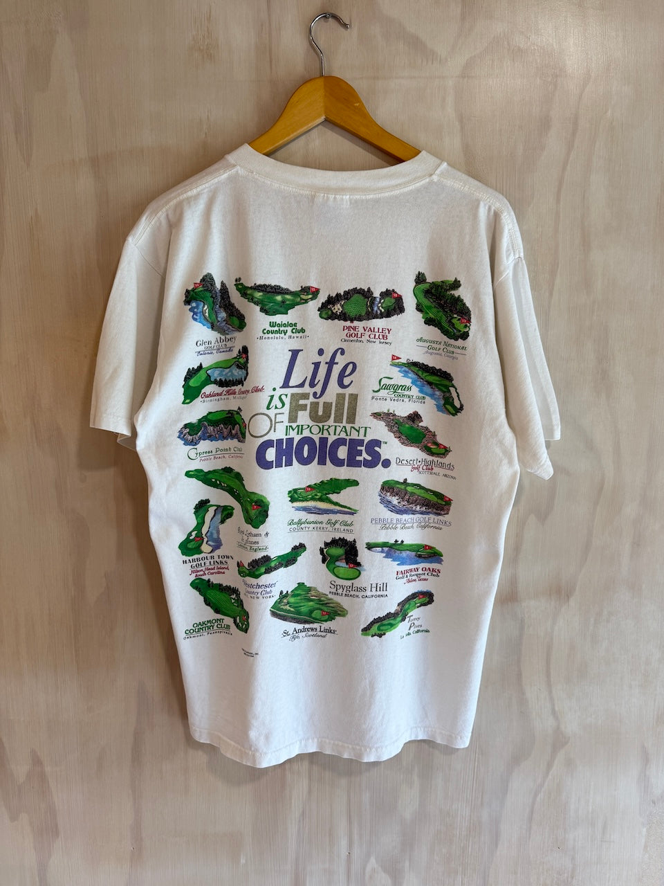 Vintage 'Life is Full of Important Choices' Golf Tee (M)