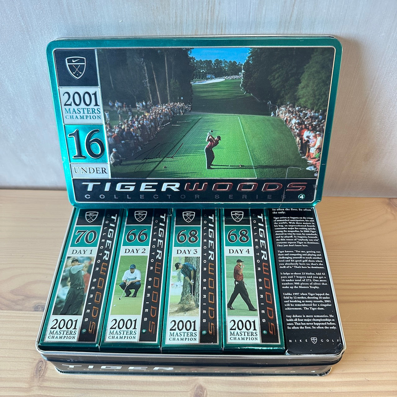 2001 Nike Tiger Woods Collector Series 4 Masters Golf Balls