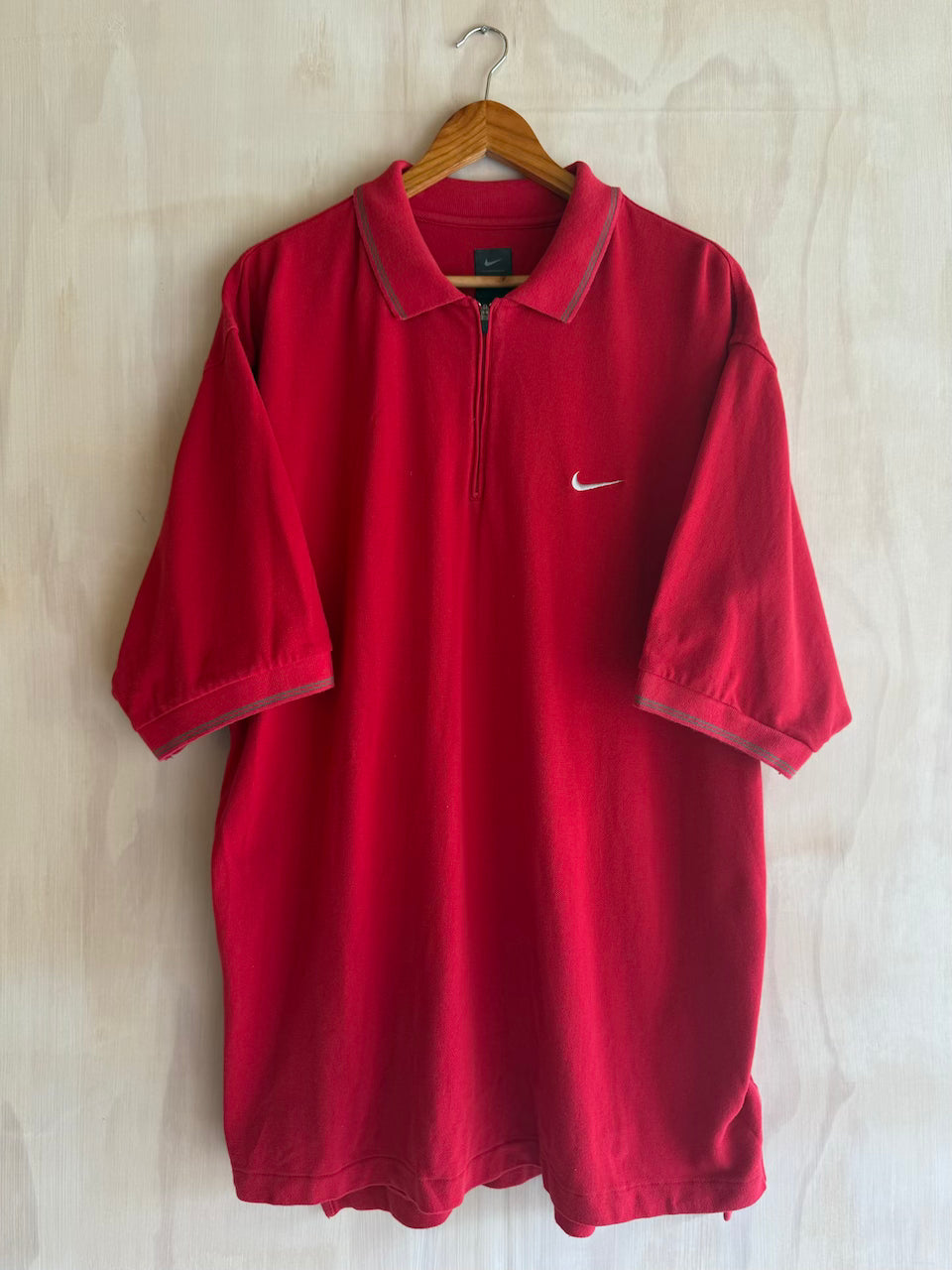 Vintage Tiger Woods Sunday Red Nike 1/4 Zip Golf polo (XL)
