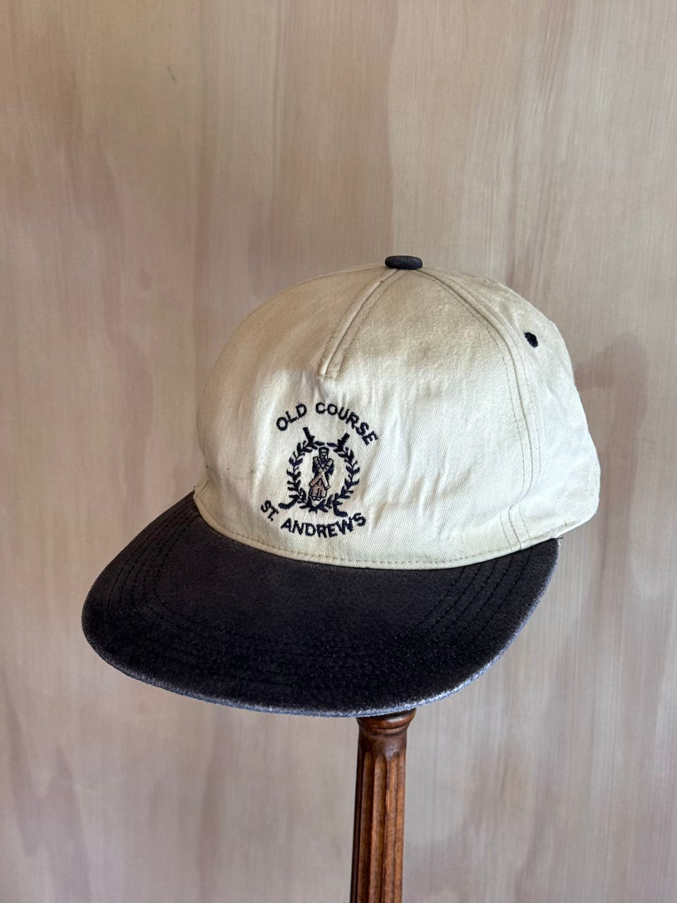Vintage Saint Andrews 2-Tone Leather Strap Golf Hat