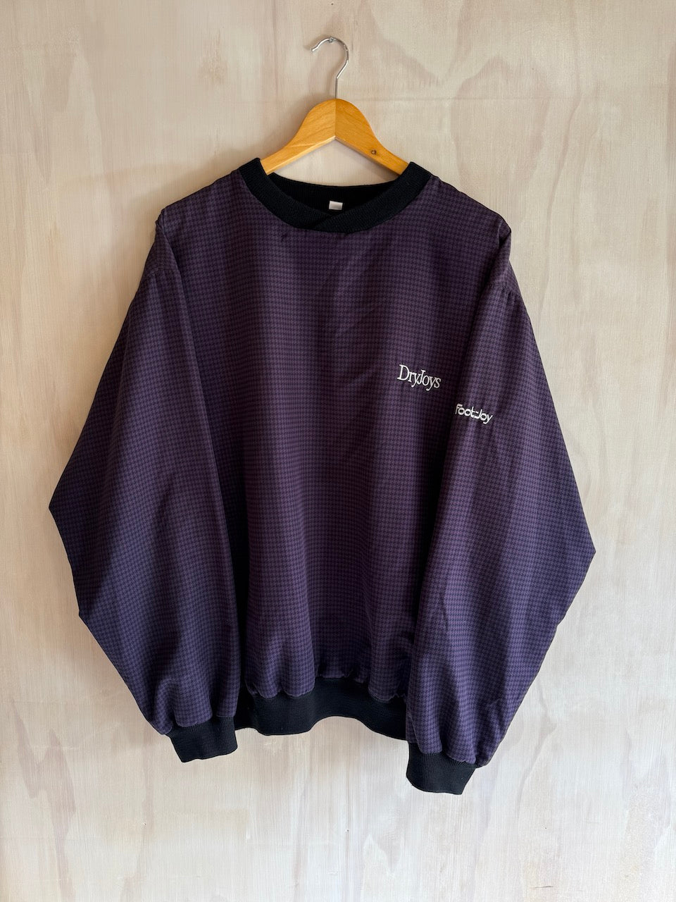 Vintage DryJoys Houndstooth Golf Pullover (L)