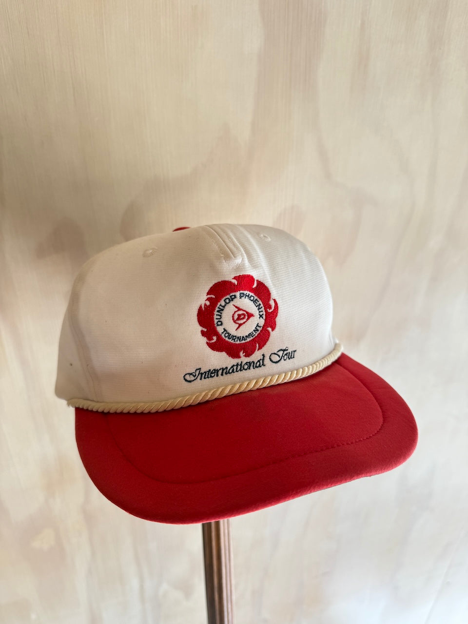 Vintage Dunlop Phoenix Tournament Golf Rope Hat Zip Back