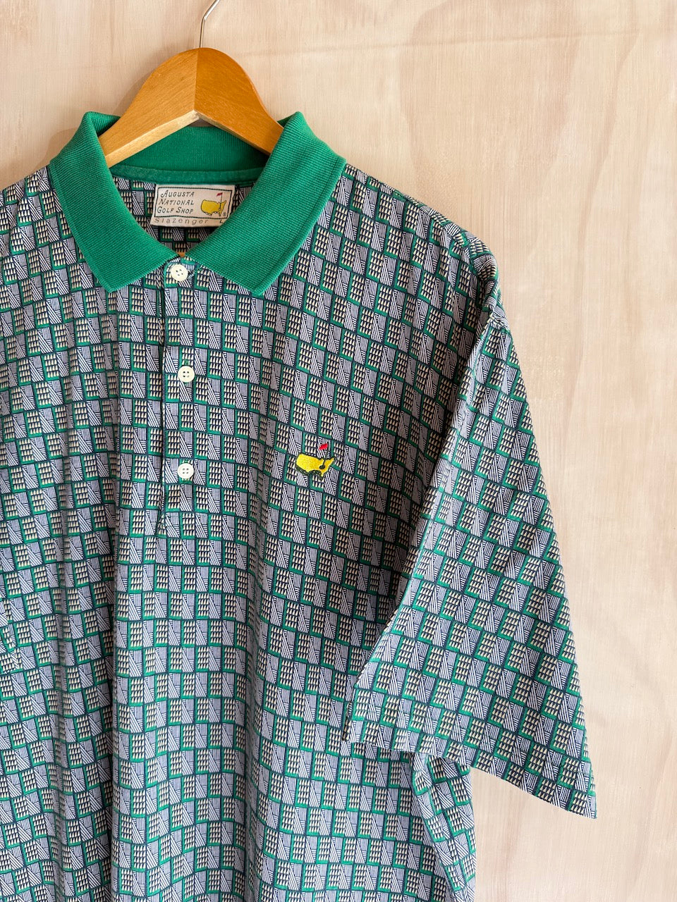 Vintage Geometric Masters Golf Polo by Slazenger (L)