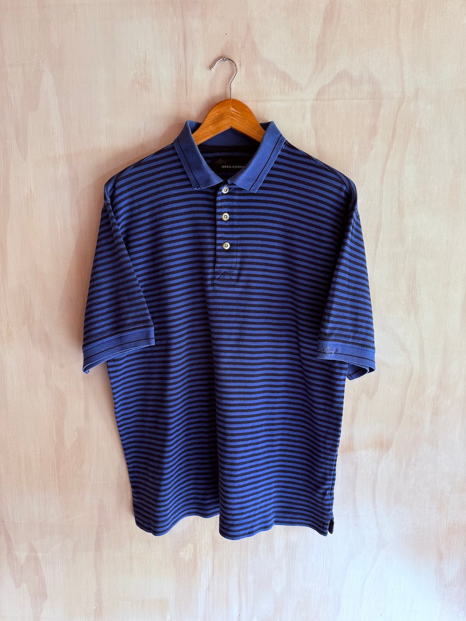 Y2K Greg Norman Striped Golf Polo (M)