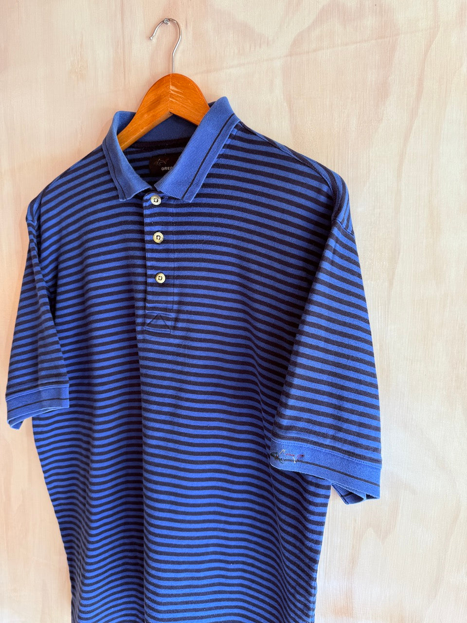 Y2K Greg Norman Striped Golf Polo (M)