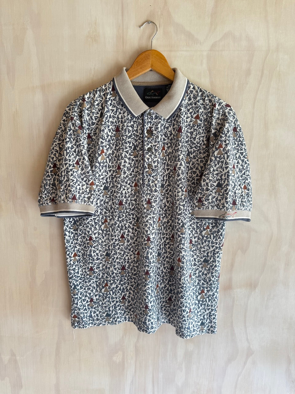 Vintage Greg Norman Abstract Golf Polo (M)