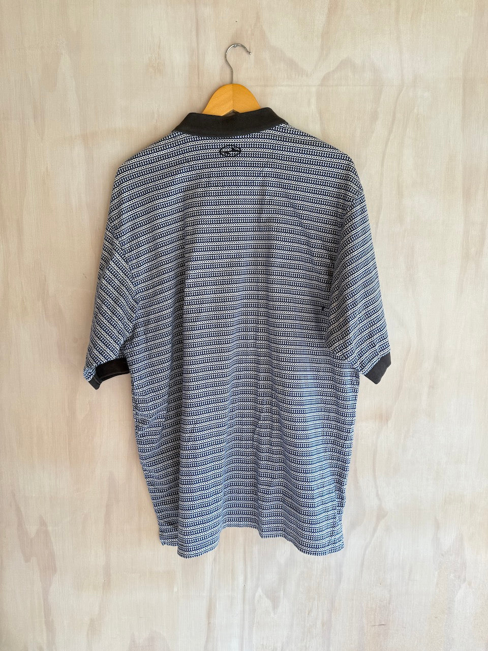 Vintage Tiger Woods Collar Swoosh Geometric Polo (XL)
