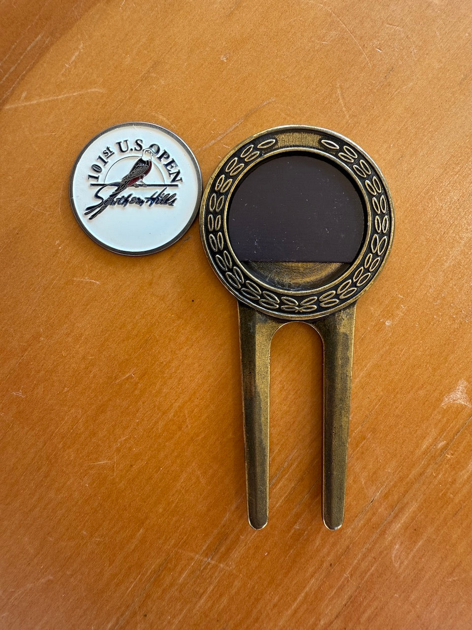 Vintage 2001 U.S. Open Southern Hills Ball Marker & Tool