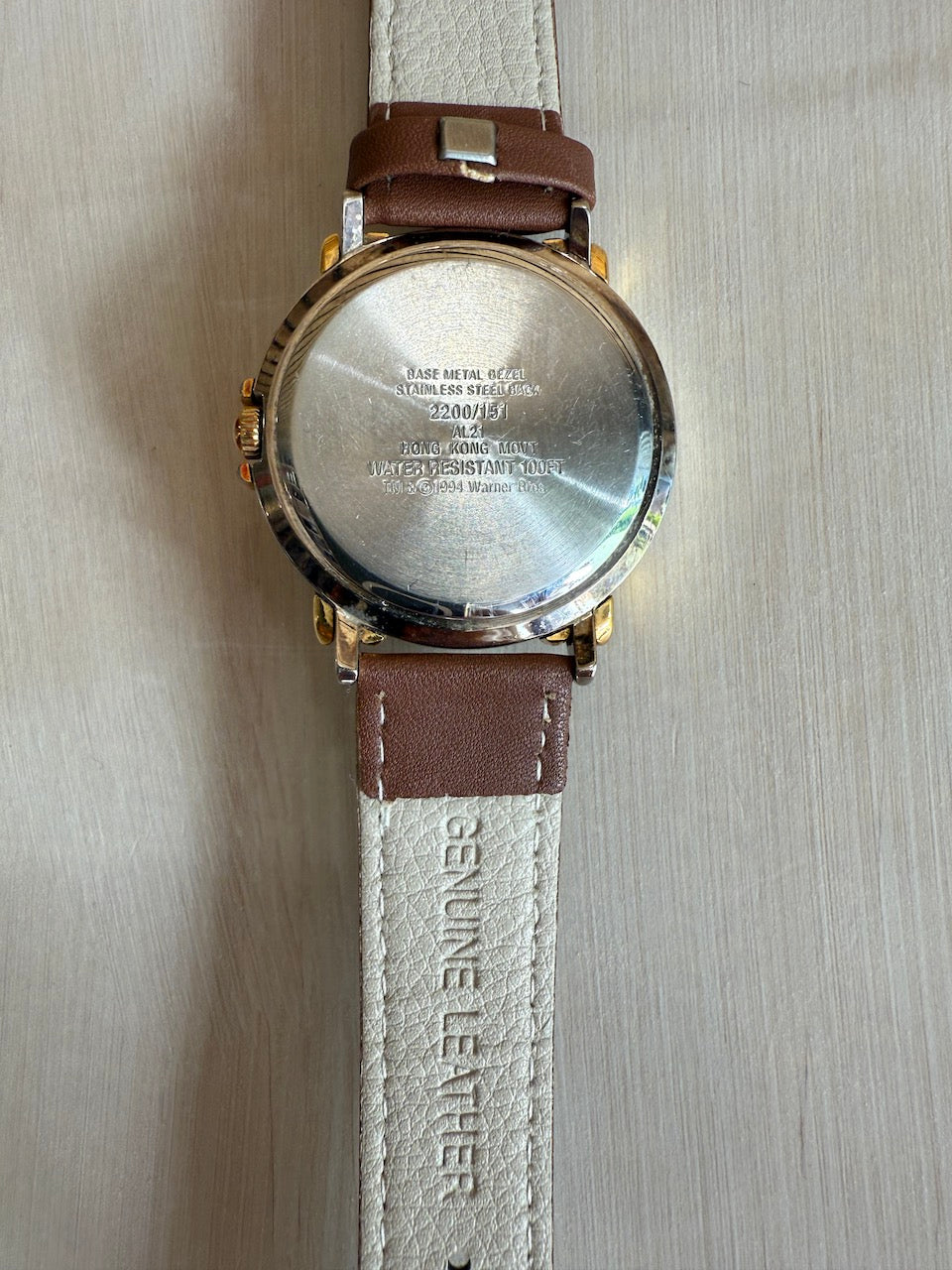 Vintage 1994 Taz Golf Leather Strap Watch