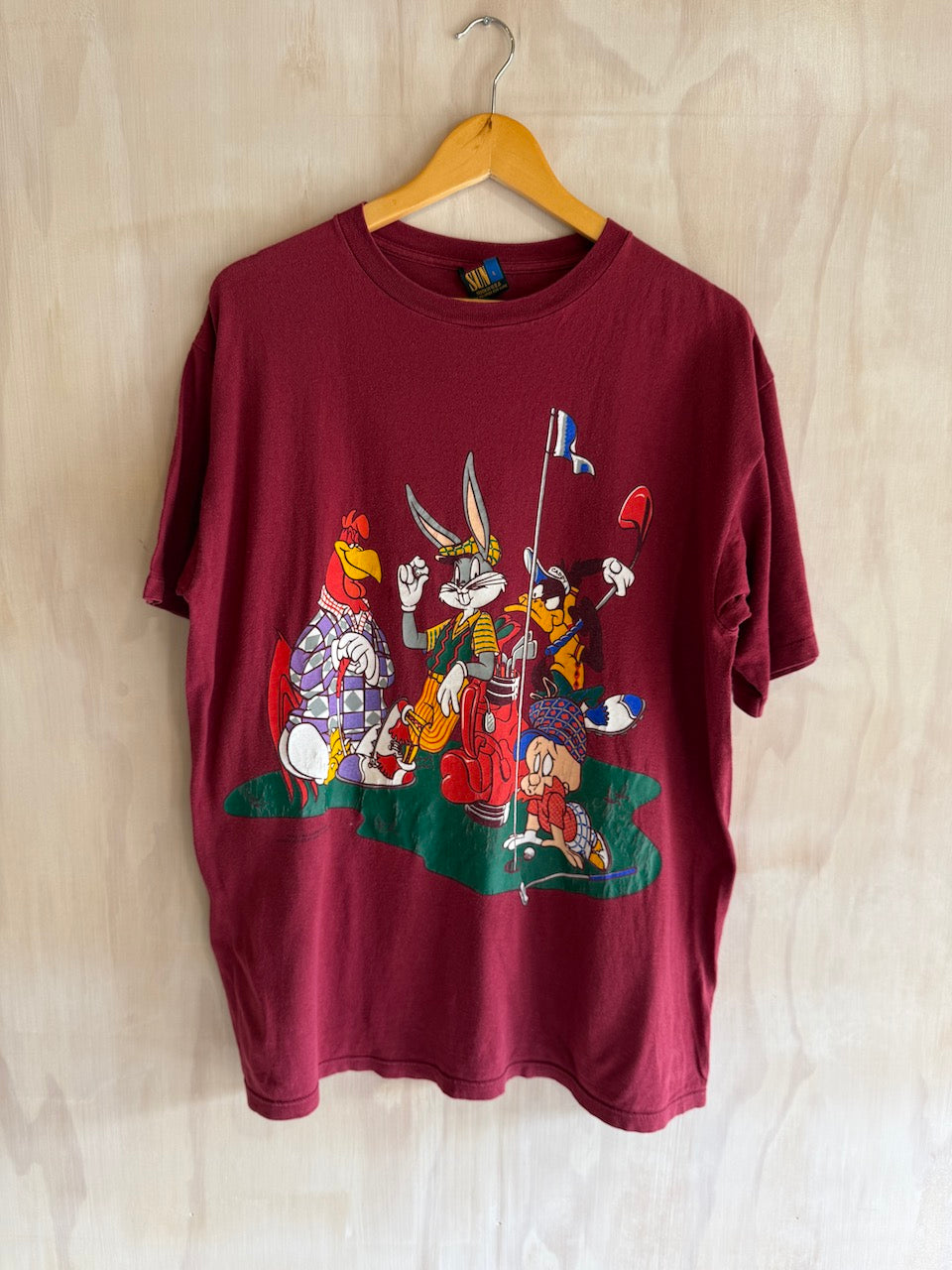 Vintage Looney Tunes Golf T-shirt Single Stitch (L)
