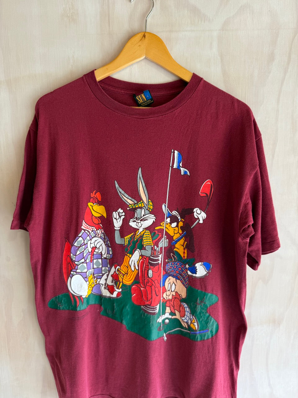 Vintage Looney Tunes Golf T-shirt Single Stitch (L)