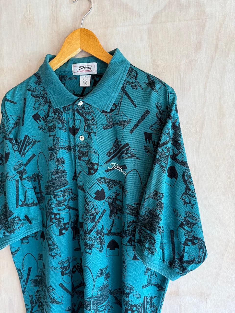 Vintage Abstract Titleist Golf Polo (XL)