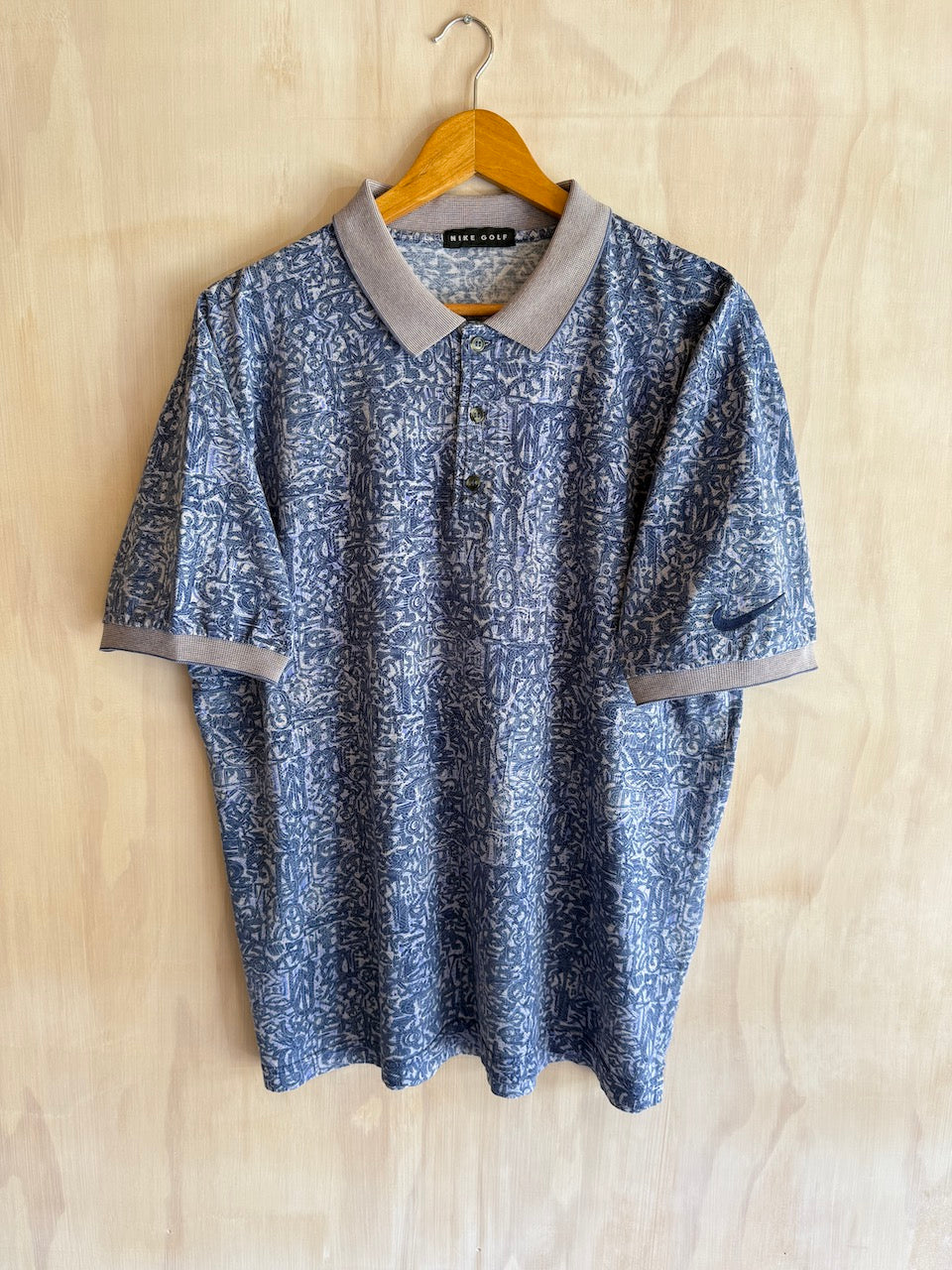 Vintage Abstract Nike Golf Polo (Short, XL)