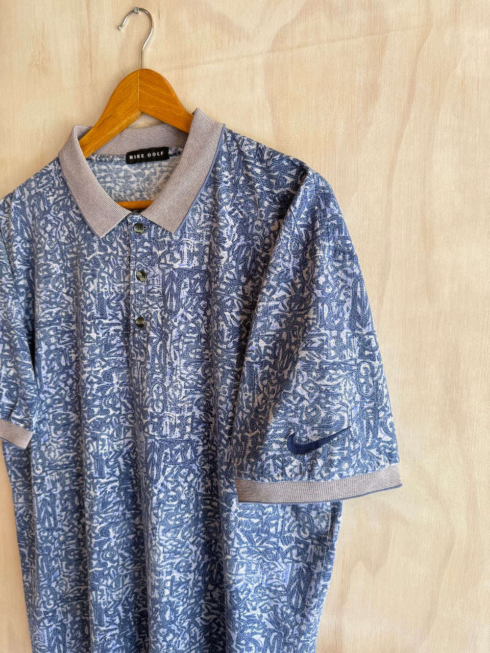 Vintage Abstract Nike Golf Polo (Short, XL)