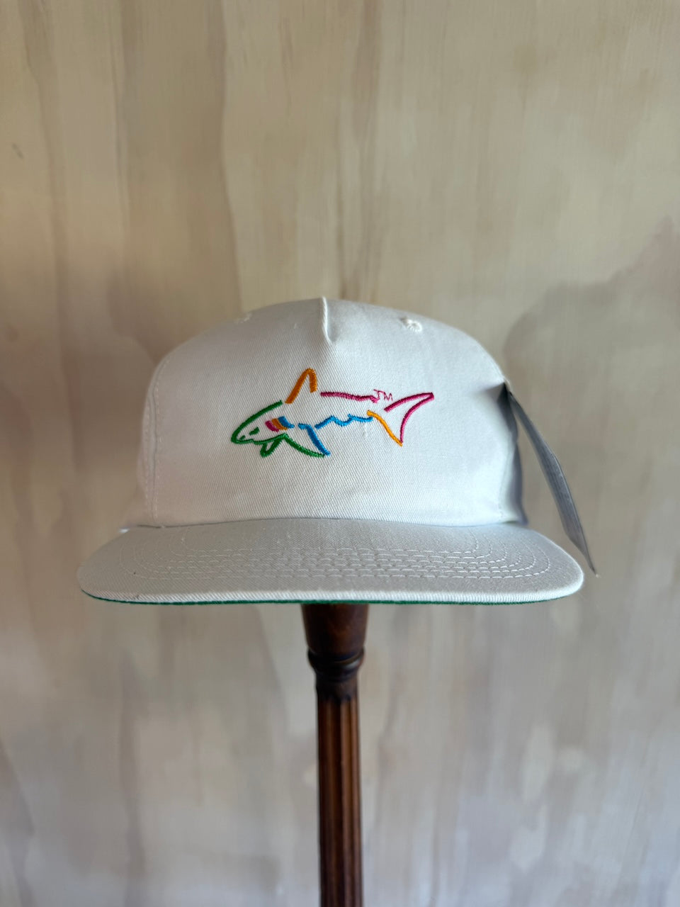 Vintage Greg Norman 'ATTACK' Leather Strap Golf Hat