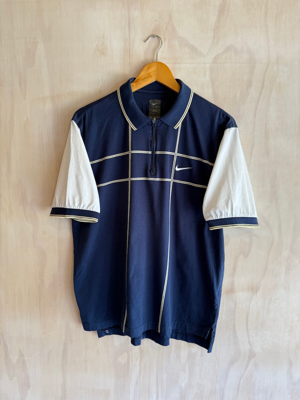 Vintage Tiger Woods1/4 Zip Nike Golf Polo (M)