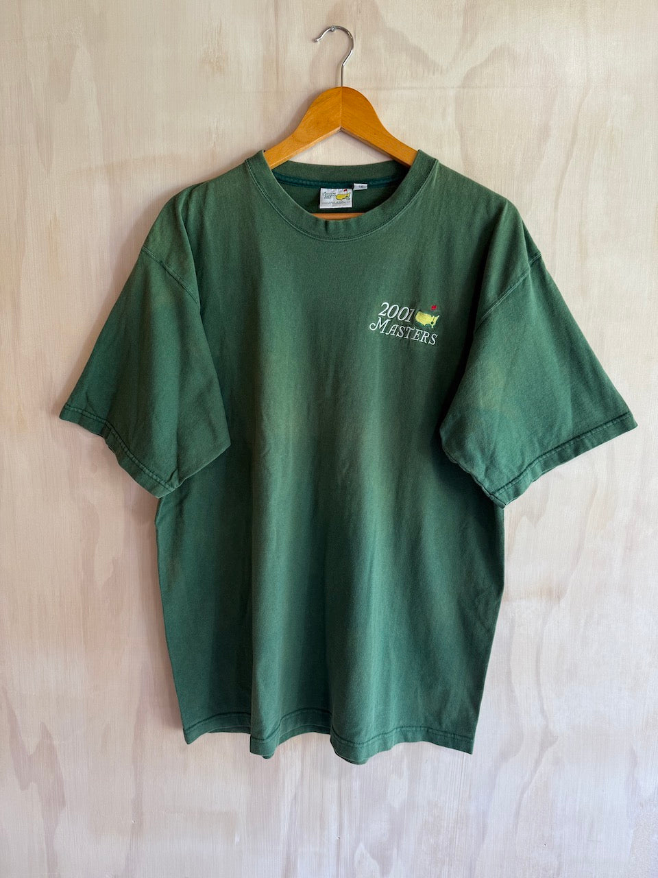 2001 Masters Golf T-shirt Tiger Win (L/XL)