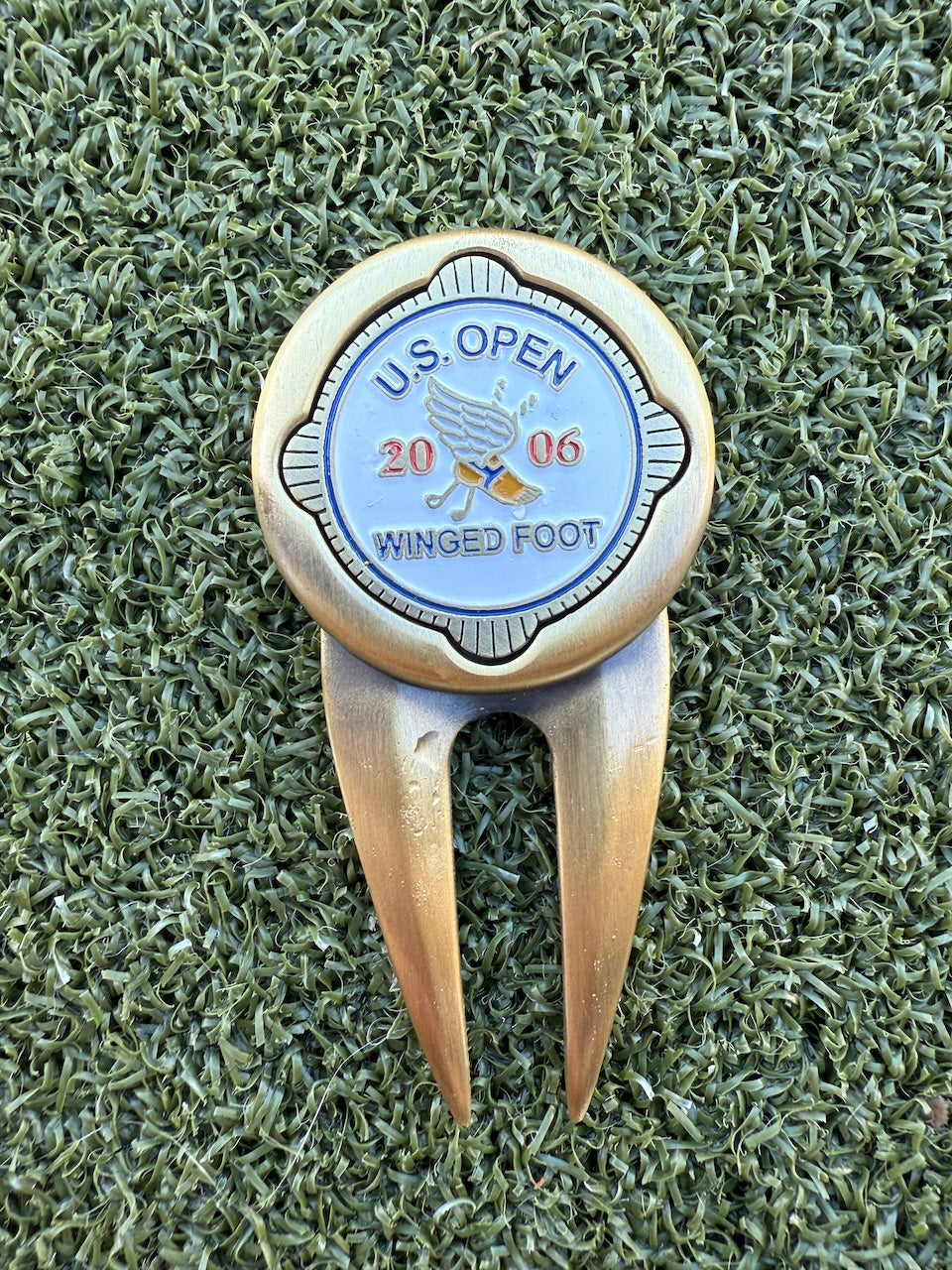 Vintage 2006 U.S. Open Winged Foot Golf Ball Marker & Pitch Tool