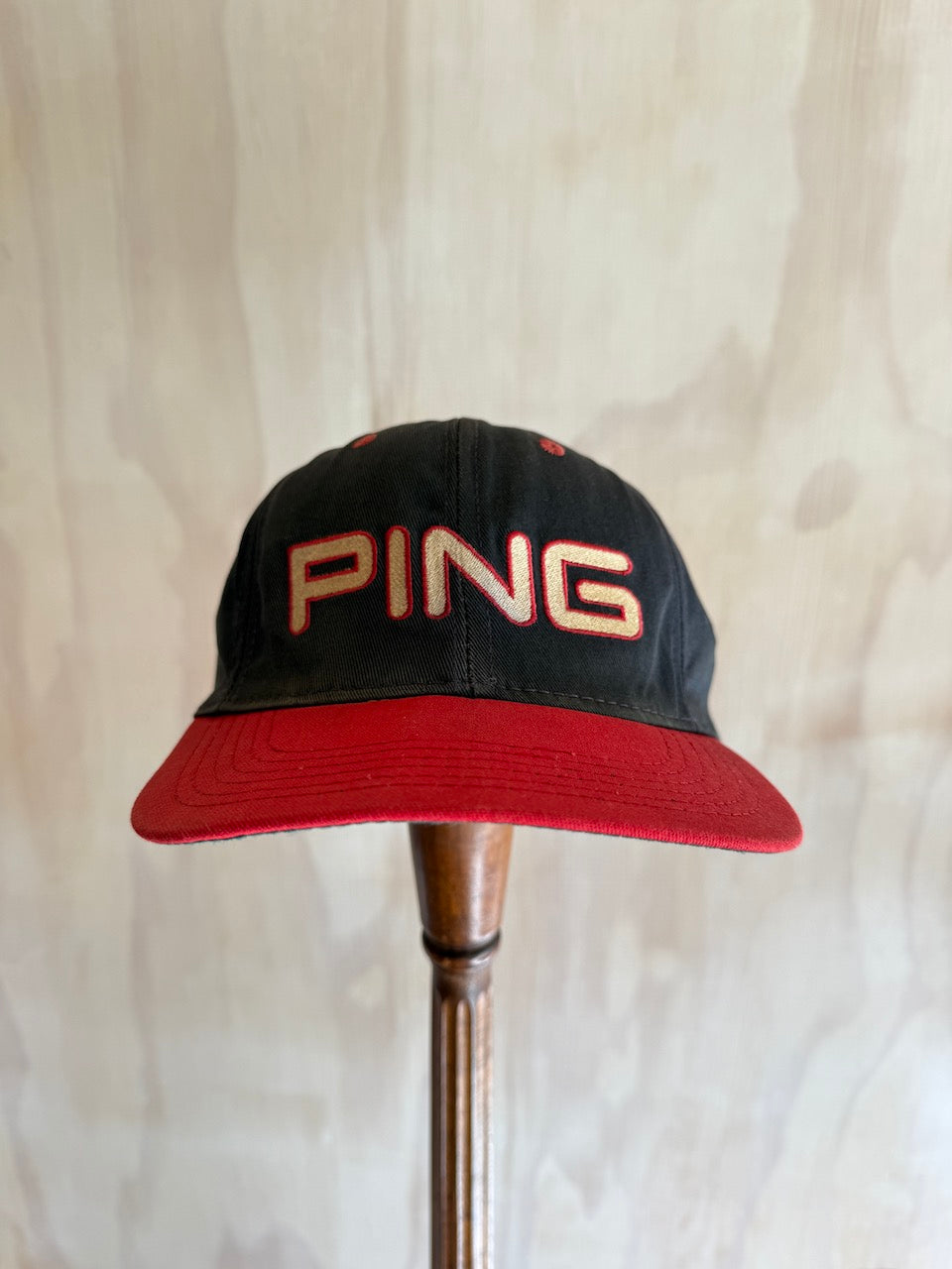 Vintage PING 'Play Your Best' Golf Hat Leather Strap