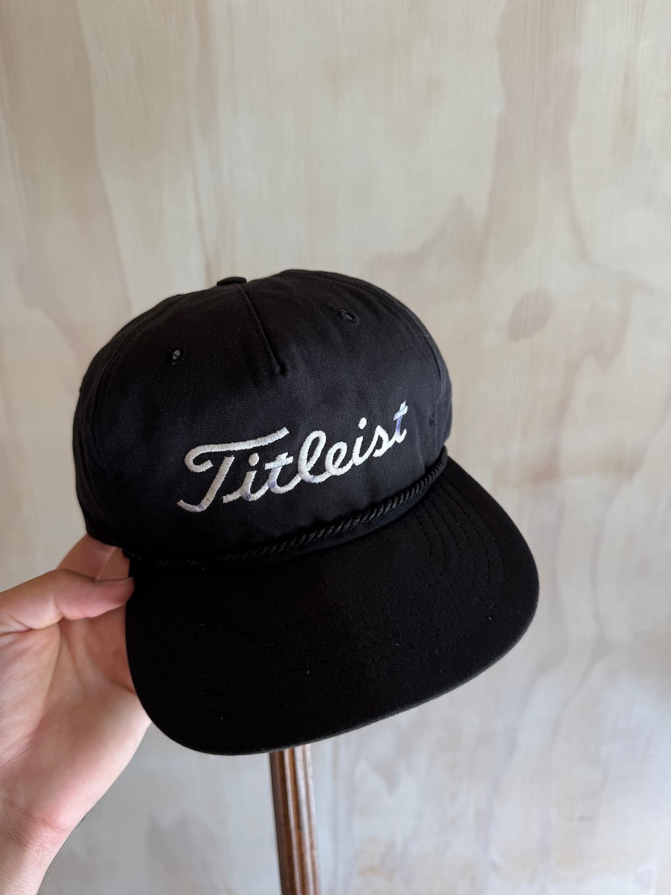 Vintage Titleist Leather Strap Rope Hat by Texace