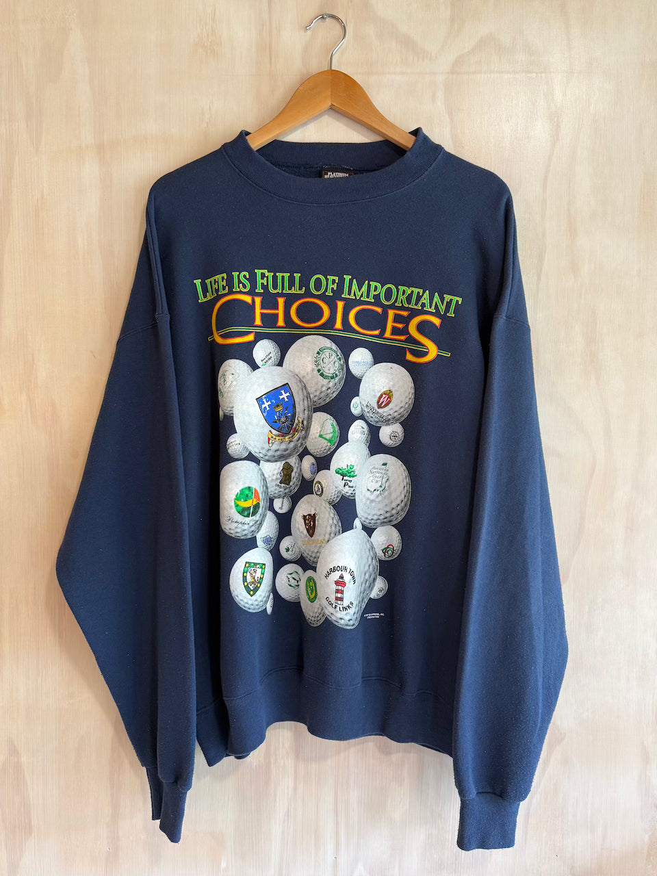 Vintage Life is Full of Important Choices crewneck (L)