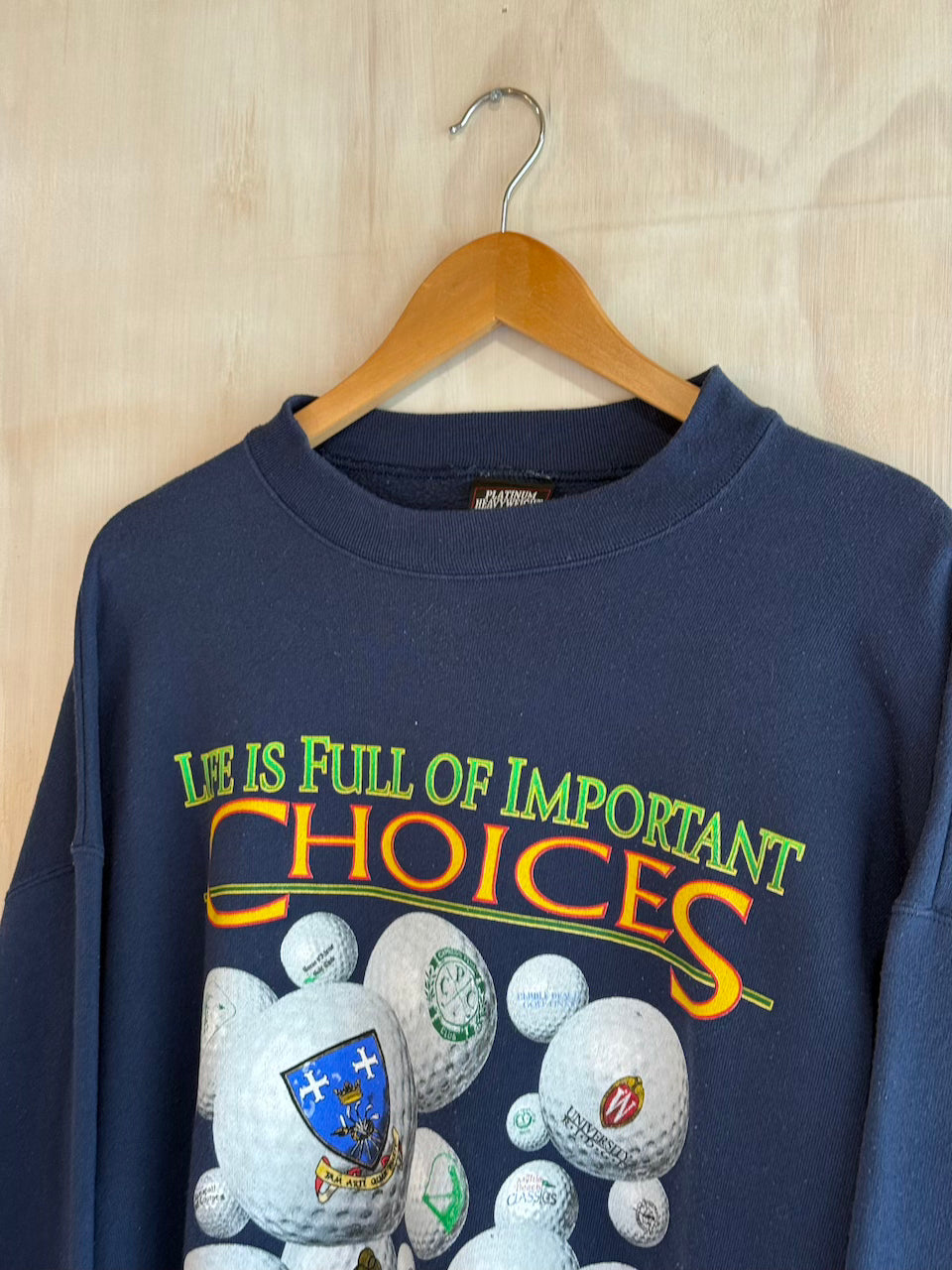 Vintage Life is Full of Important Choices crewneck (L)