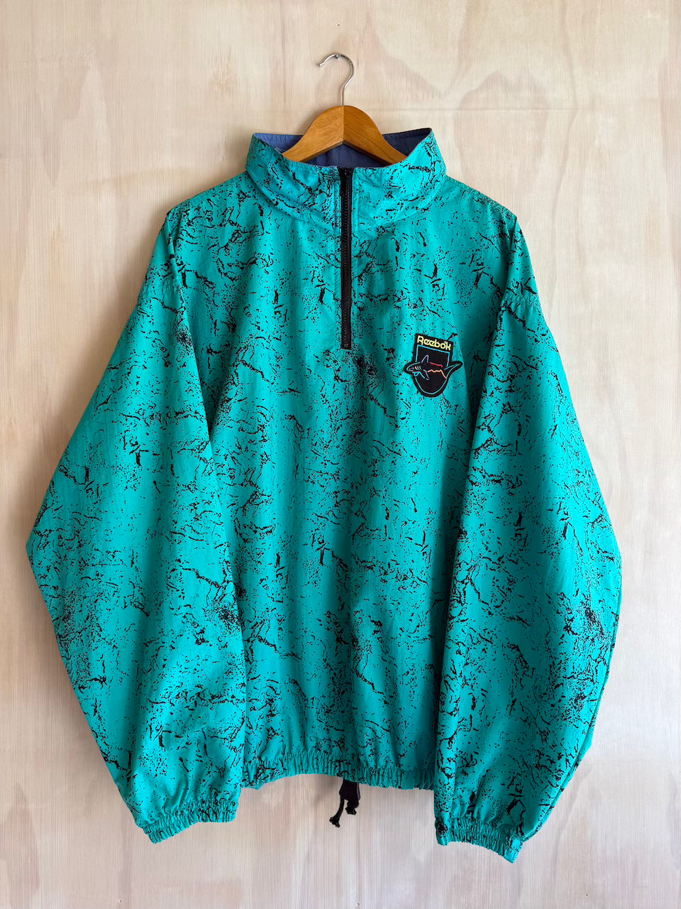 Vintage Greg Norman Reebok Abstract 1/4 Zip Golf Jacket (XL)