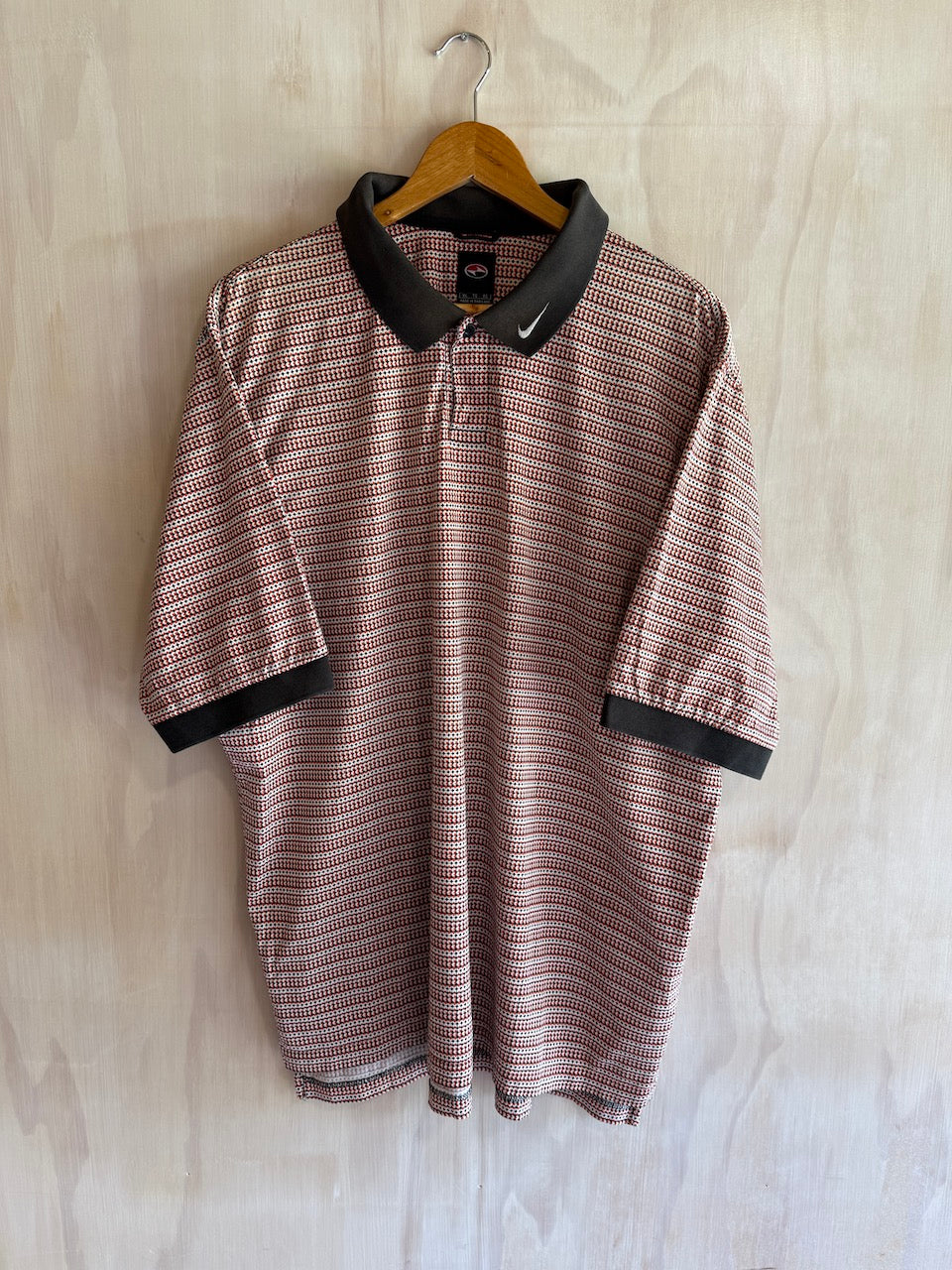 Vintage Tiger Woods Collar Swoosh Geometric Nike Golf Polo (XL)
