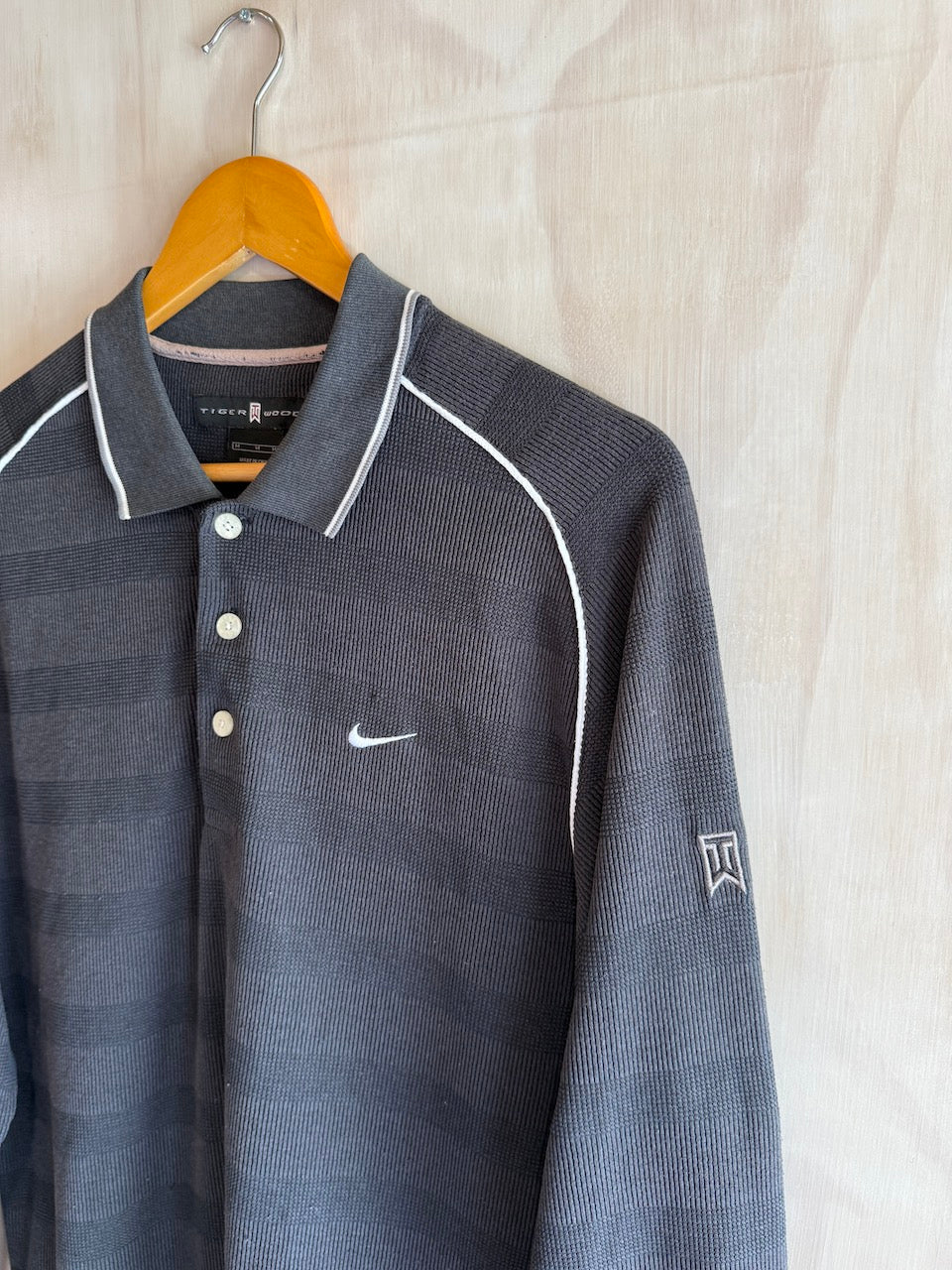 Vintage Tiger Woods Nike Long sleeve Golf Polo (M)